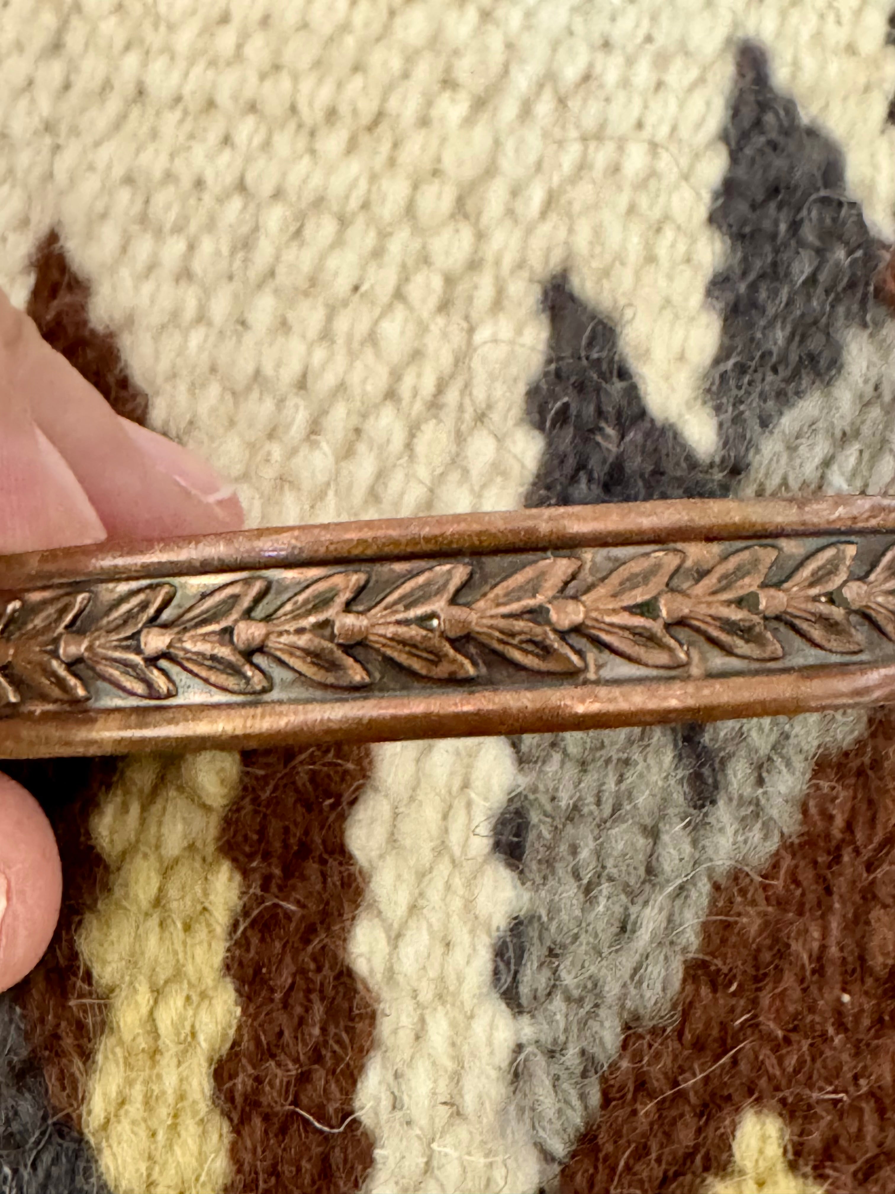 Vintage Handmade Copper Cuff Bracelet