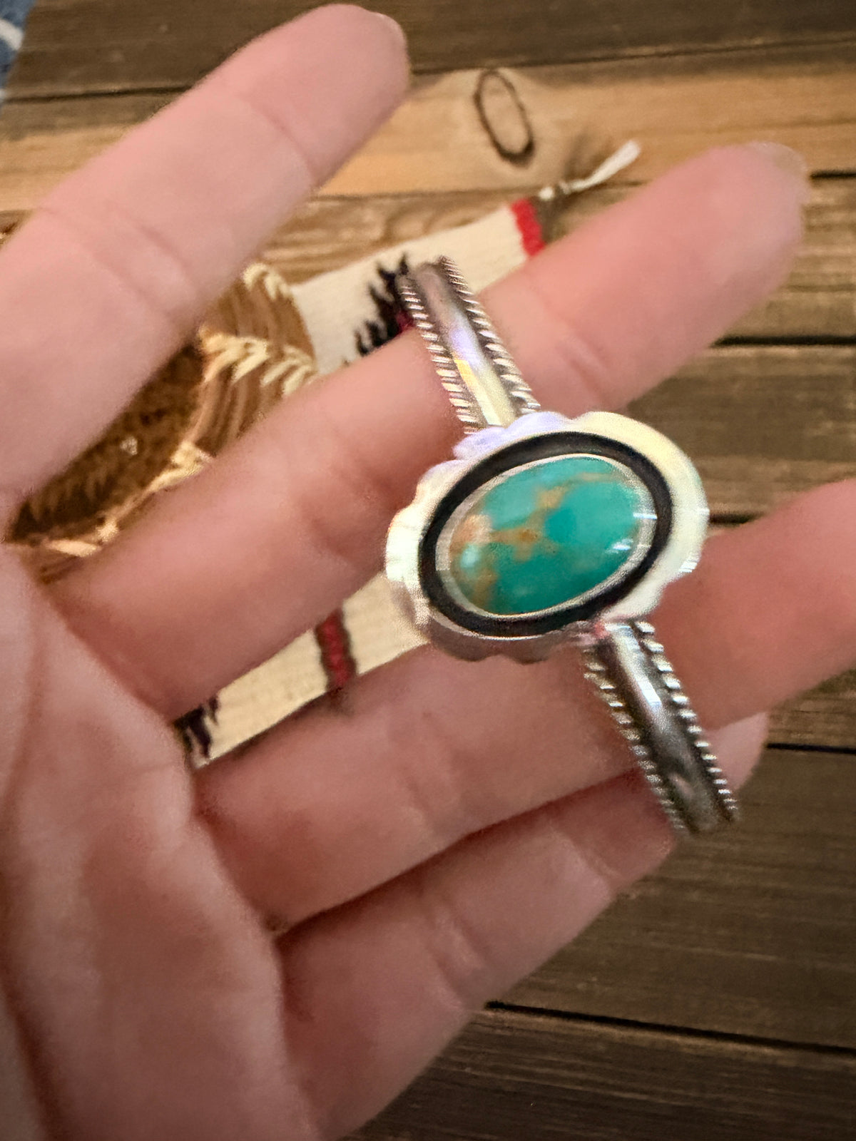 Handcrafted Turquoise & Sterling Silver Cuff Bracelet
