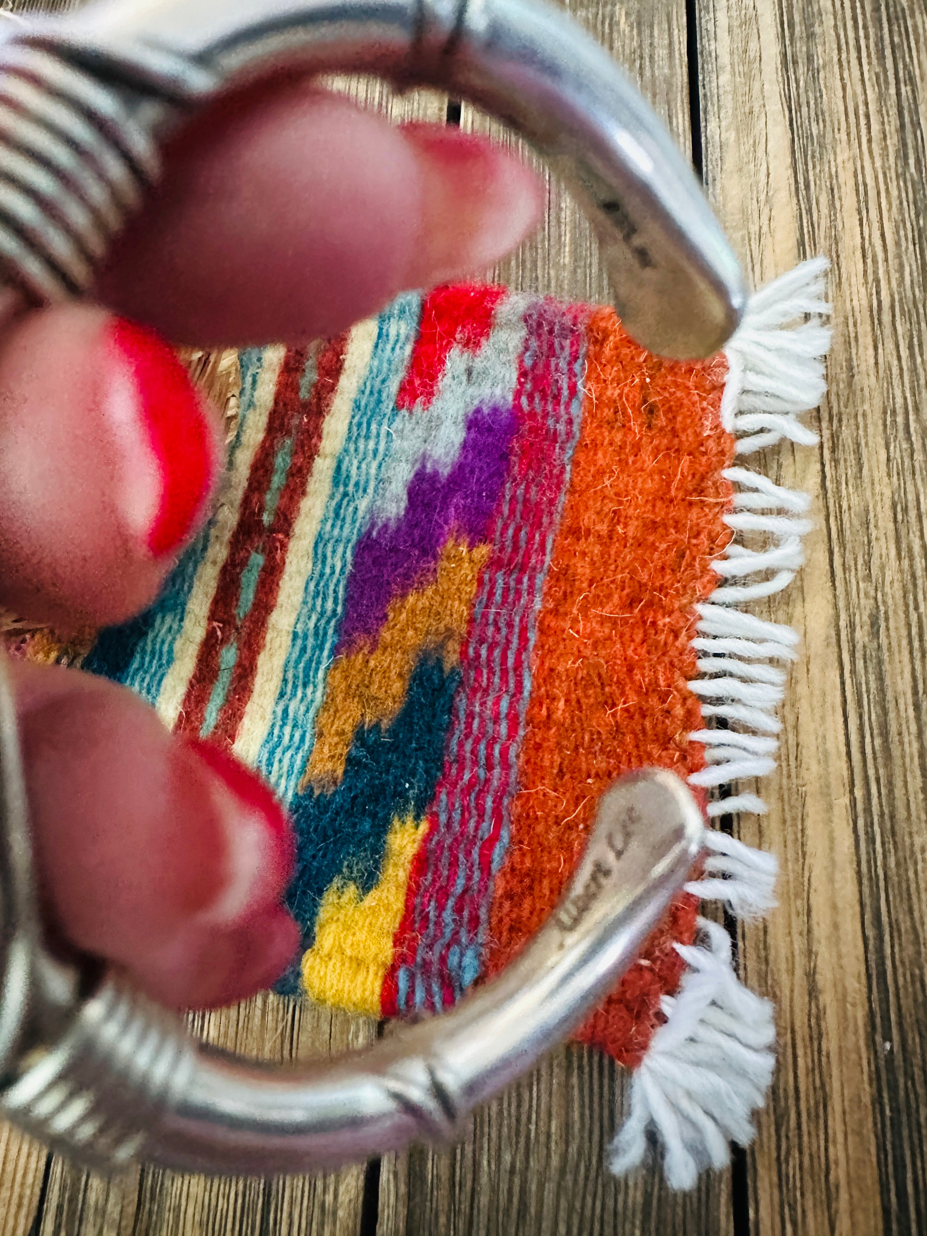 Handcrafted Sugilite & Sterling Silver Cuff Bracelet by Albert Lee