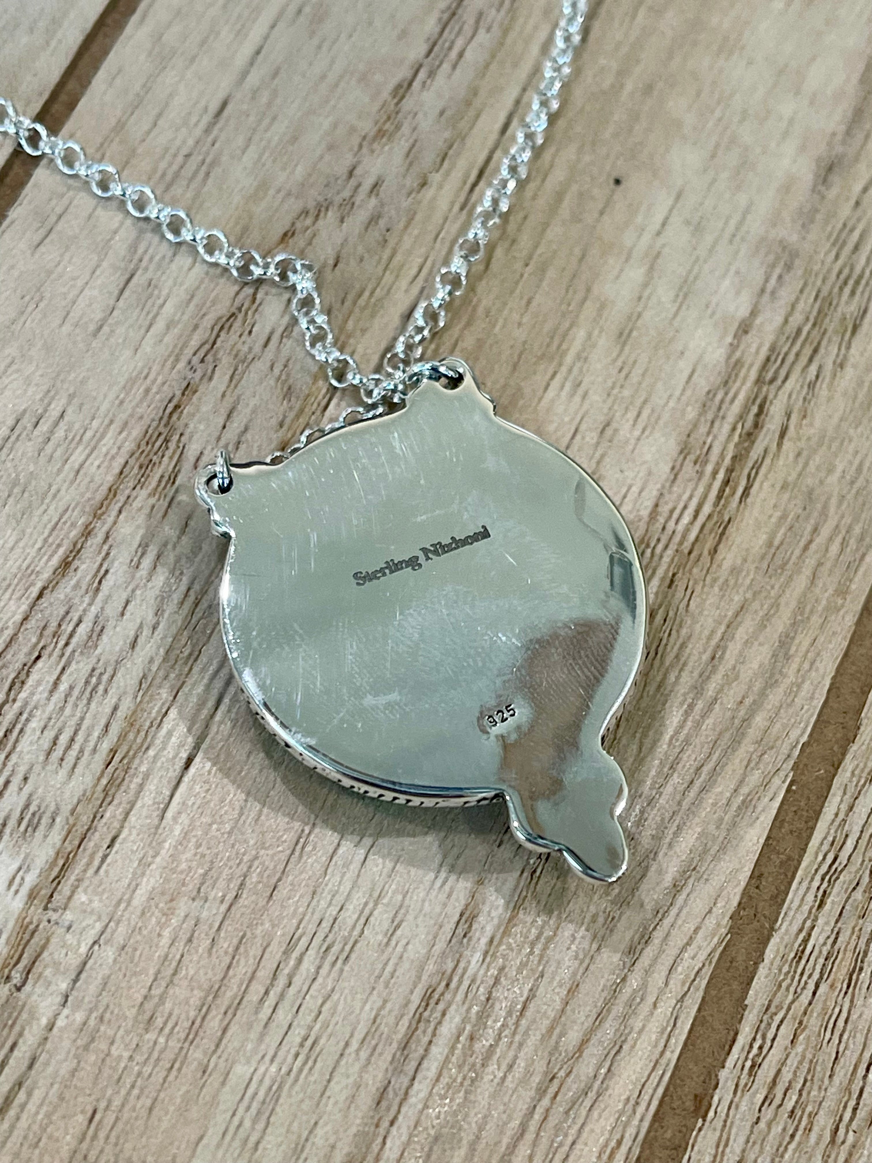 Handmade Sterling Silver & Purple Dream Mojave Heart Necklace