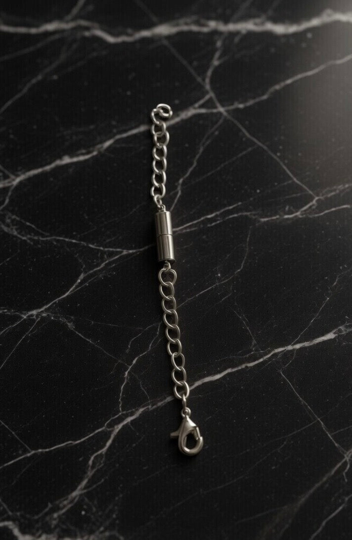 Magnetic Necklace Extender- Silver