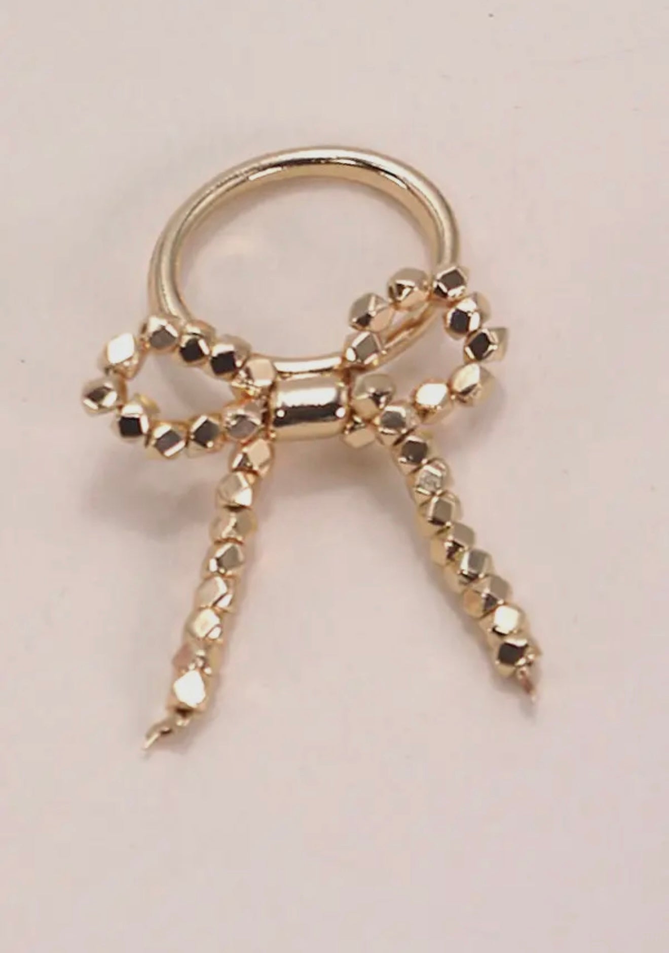 “The Golden Collection” THE BOW Handmade Gold Plated Ring Size 6.5