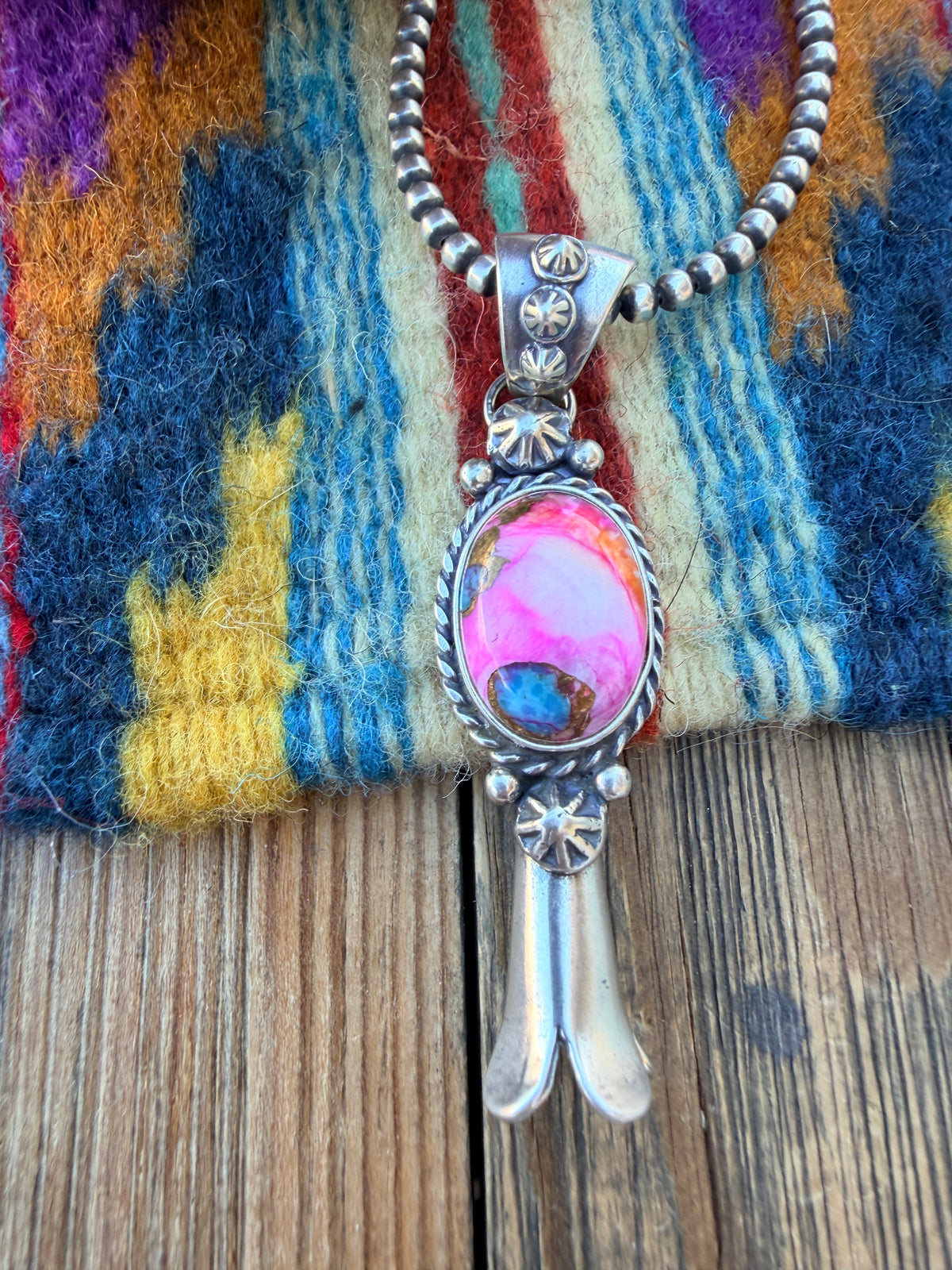 Handcrafted Sterling Silver & Pink Dream Blossom Pendant