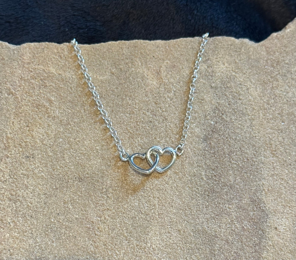 Linked Heart Sterling Silver Necklace