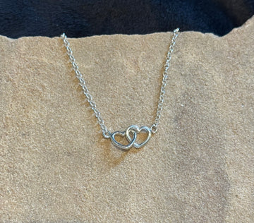 Linked Heart Sterling Silver Necklace