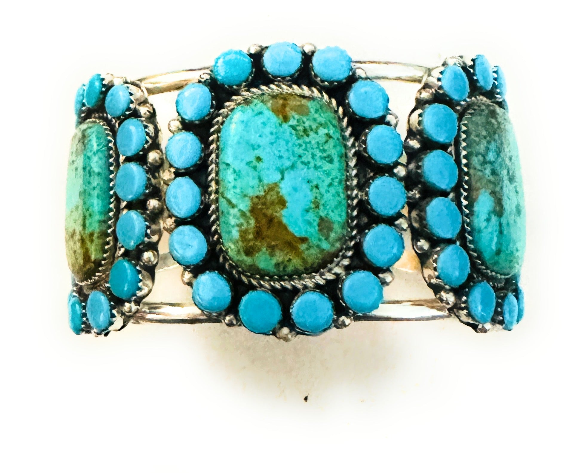 Navajo Kingman Turquoise & Sterling Silver Cuff Bracelet