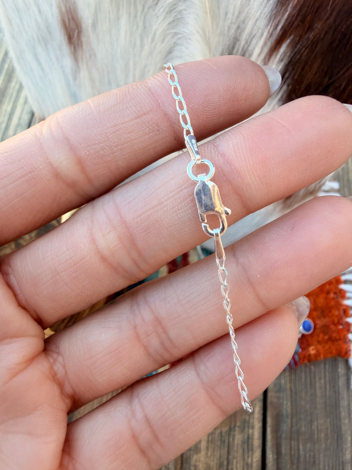 Handcrafted Sterling Silver & Lapis Dot Necklace