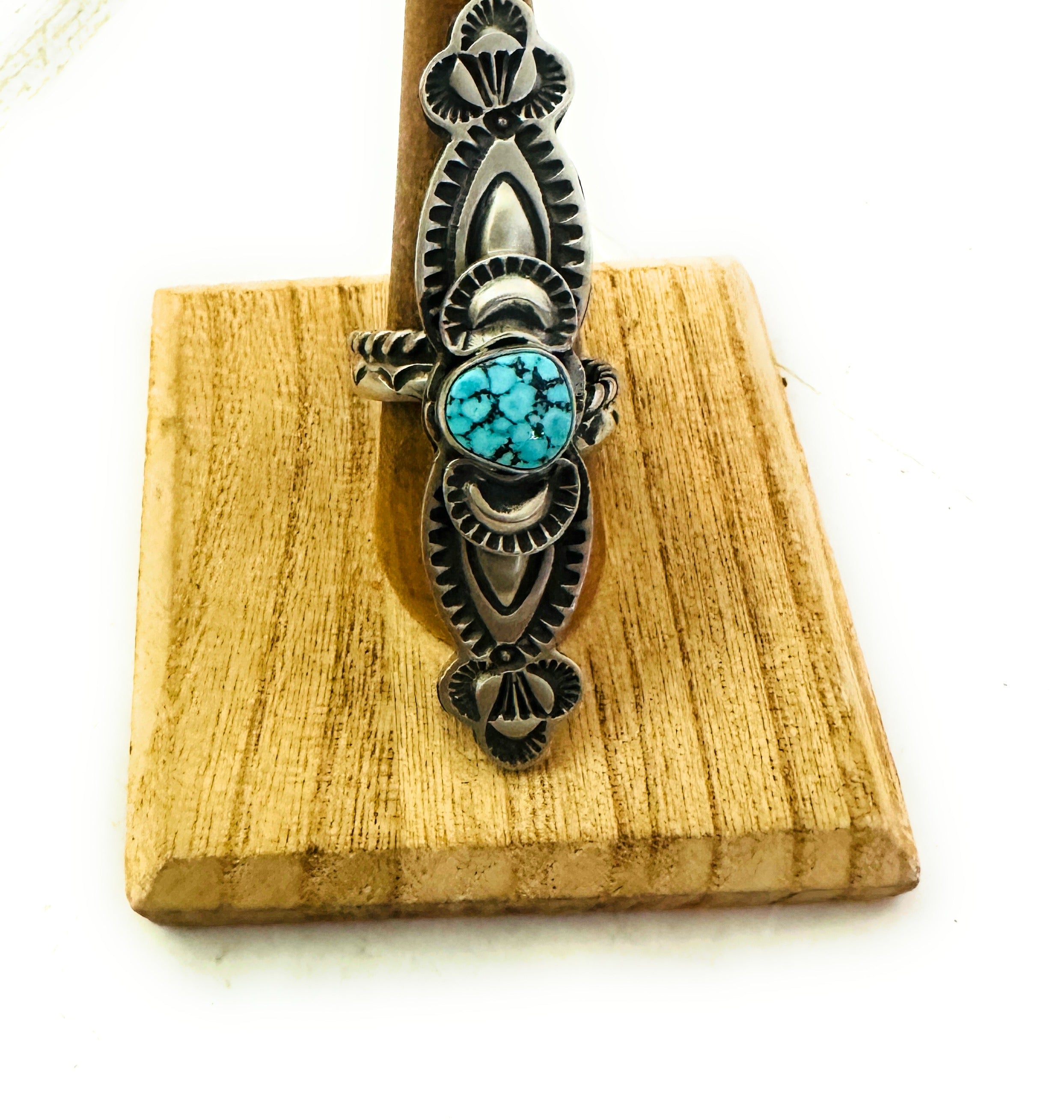 Navajo Sterling Silver & Turquoise Adjustable Ring