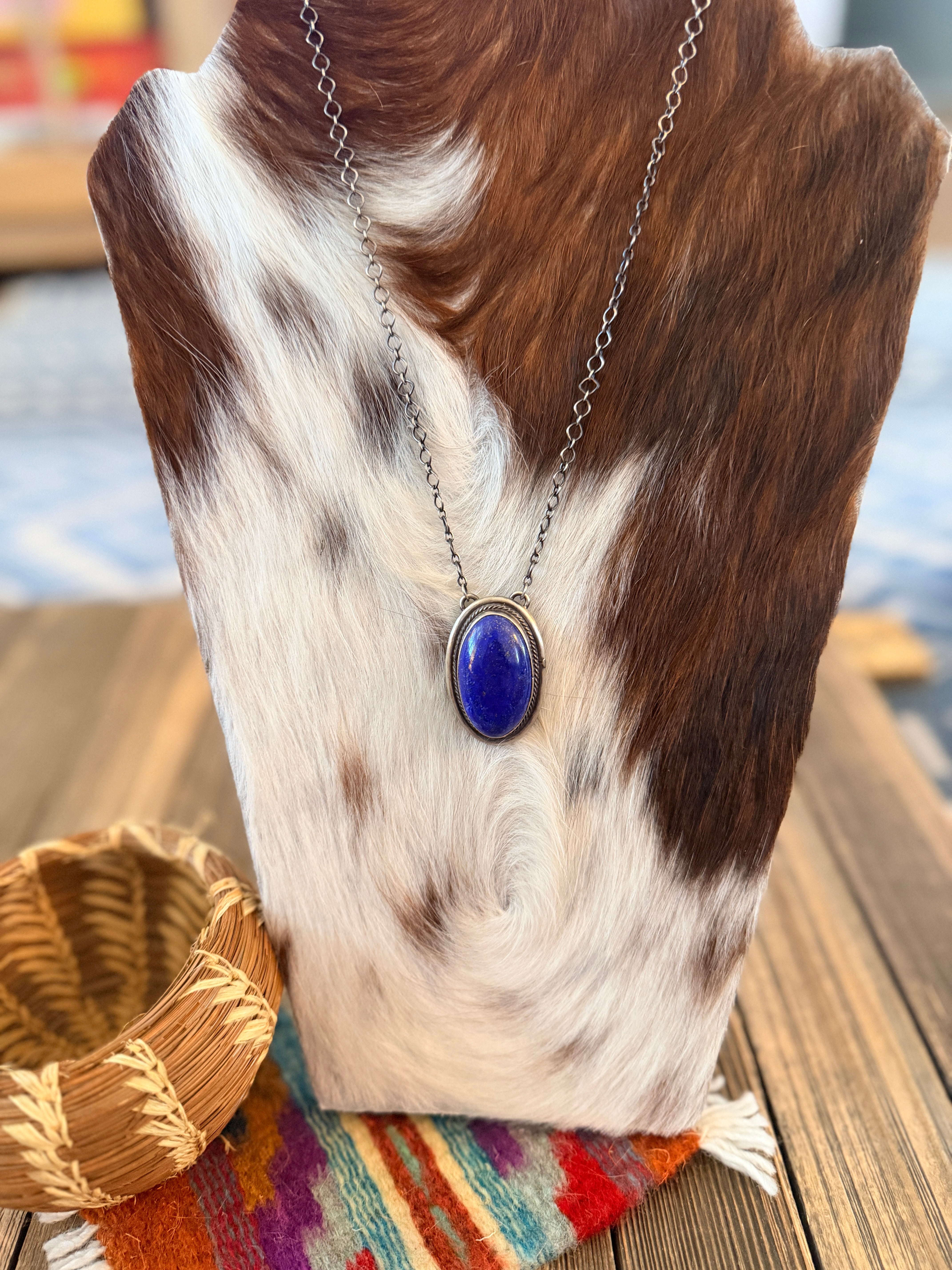 Handcrafted Lapis & Sterling Silver Necklace