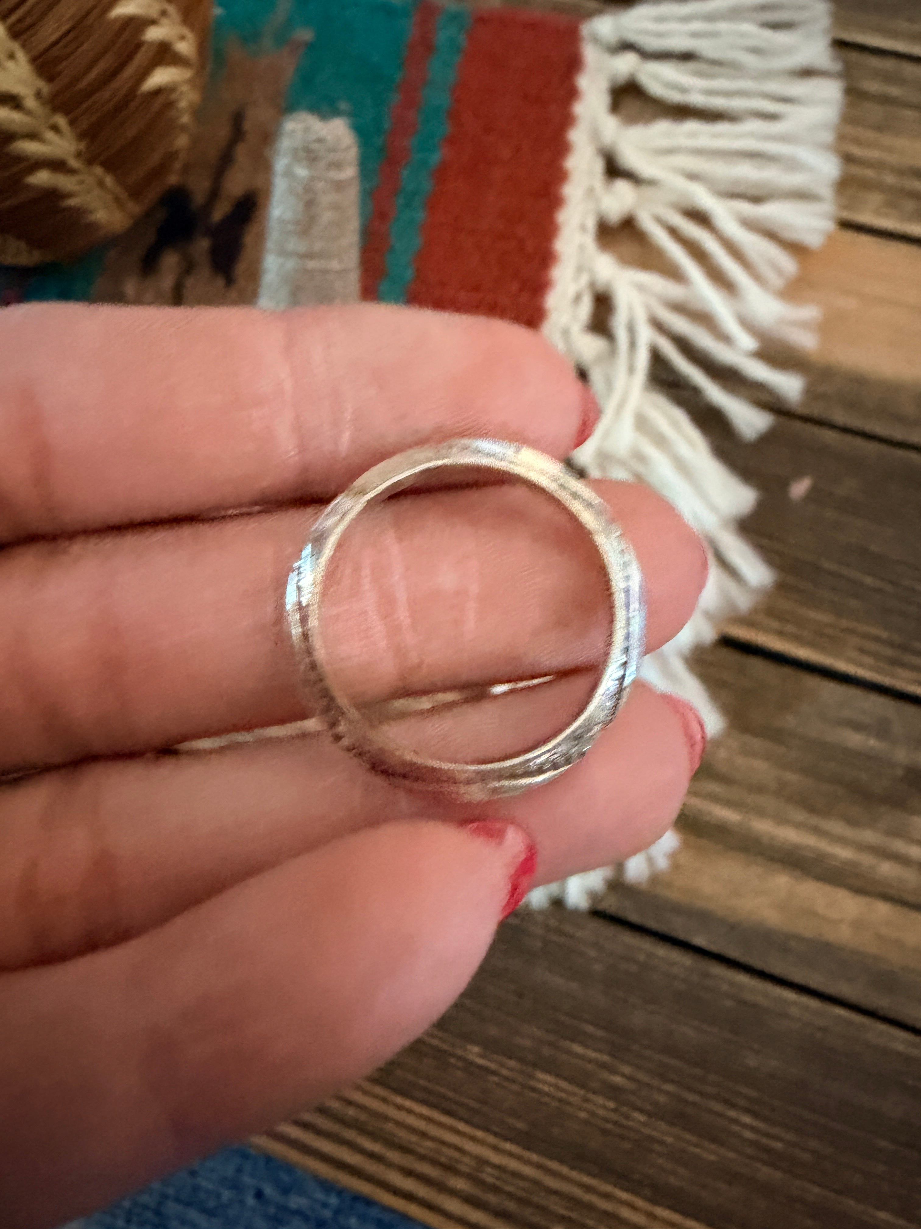 Handcrafted Sterling Silver Band Ring size 9