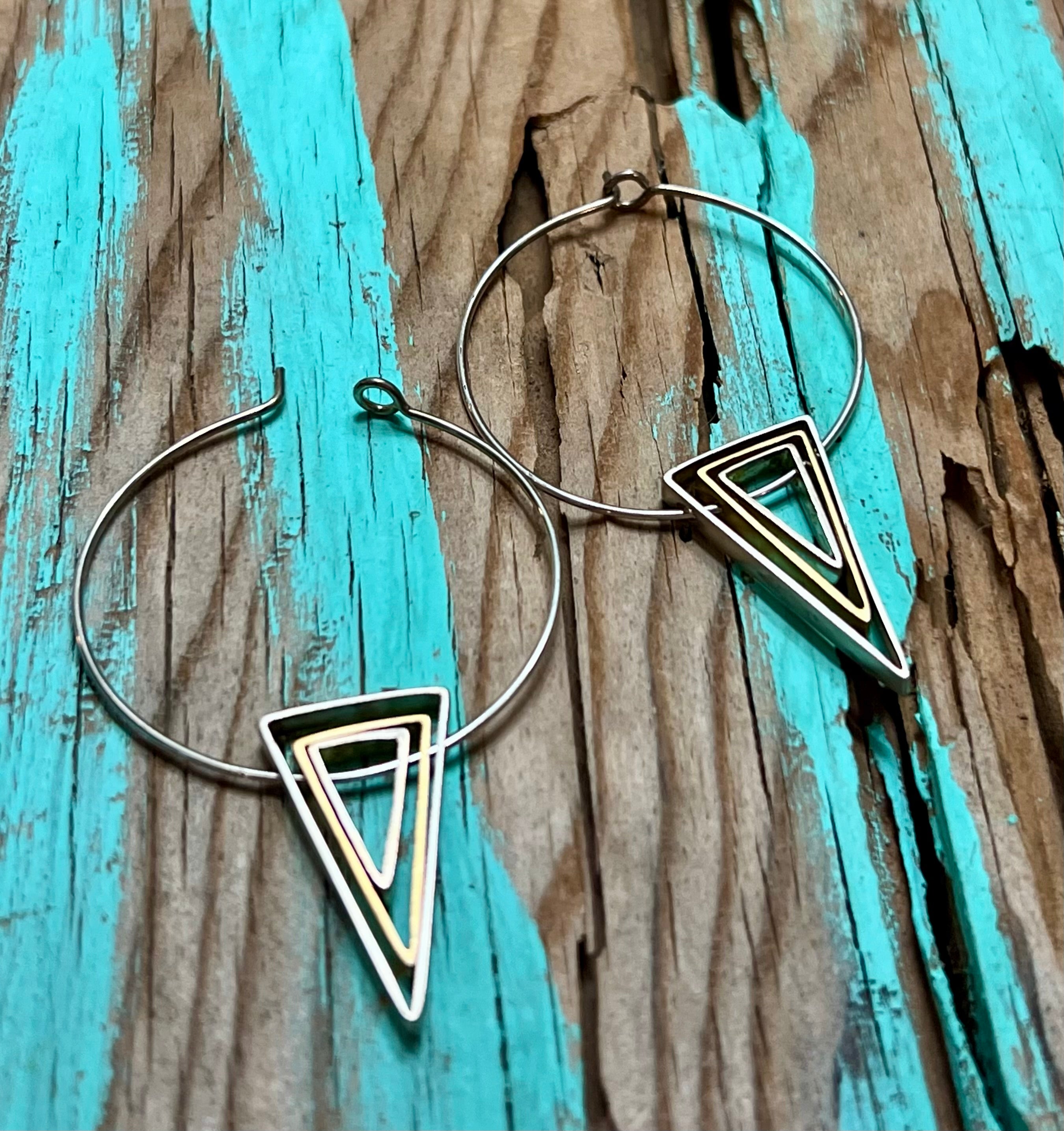 Sterling Silver & Gold Nested Hoop Earrings