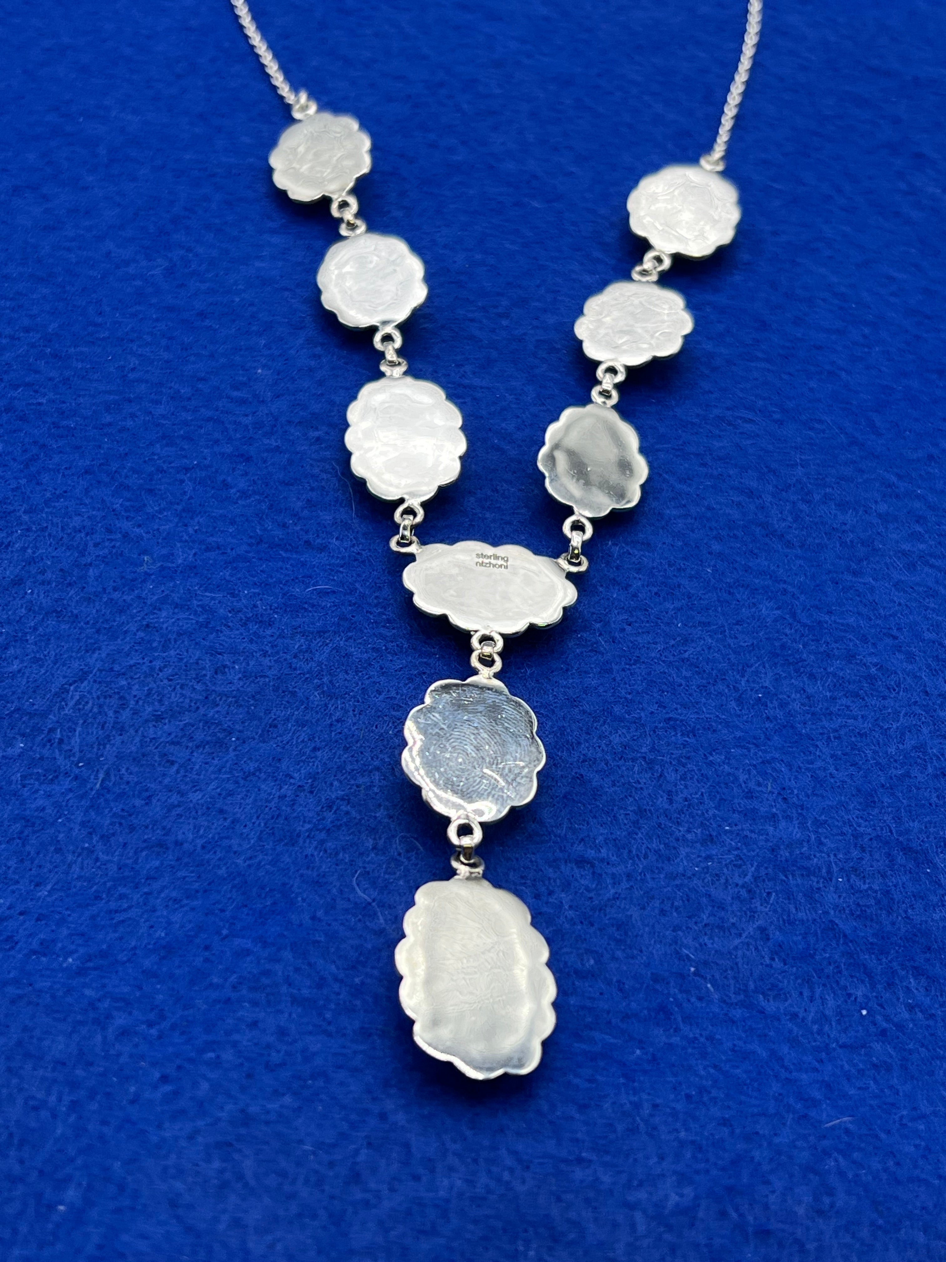 Handmade South Hill Sonoran Turquoise Sterling Silver Necklace