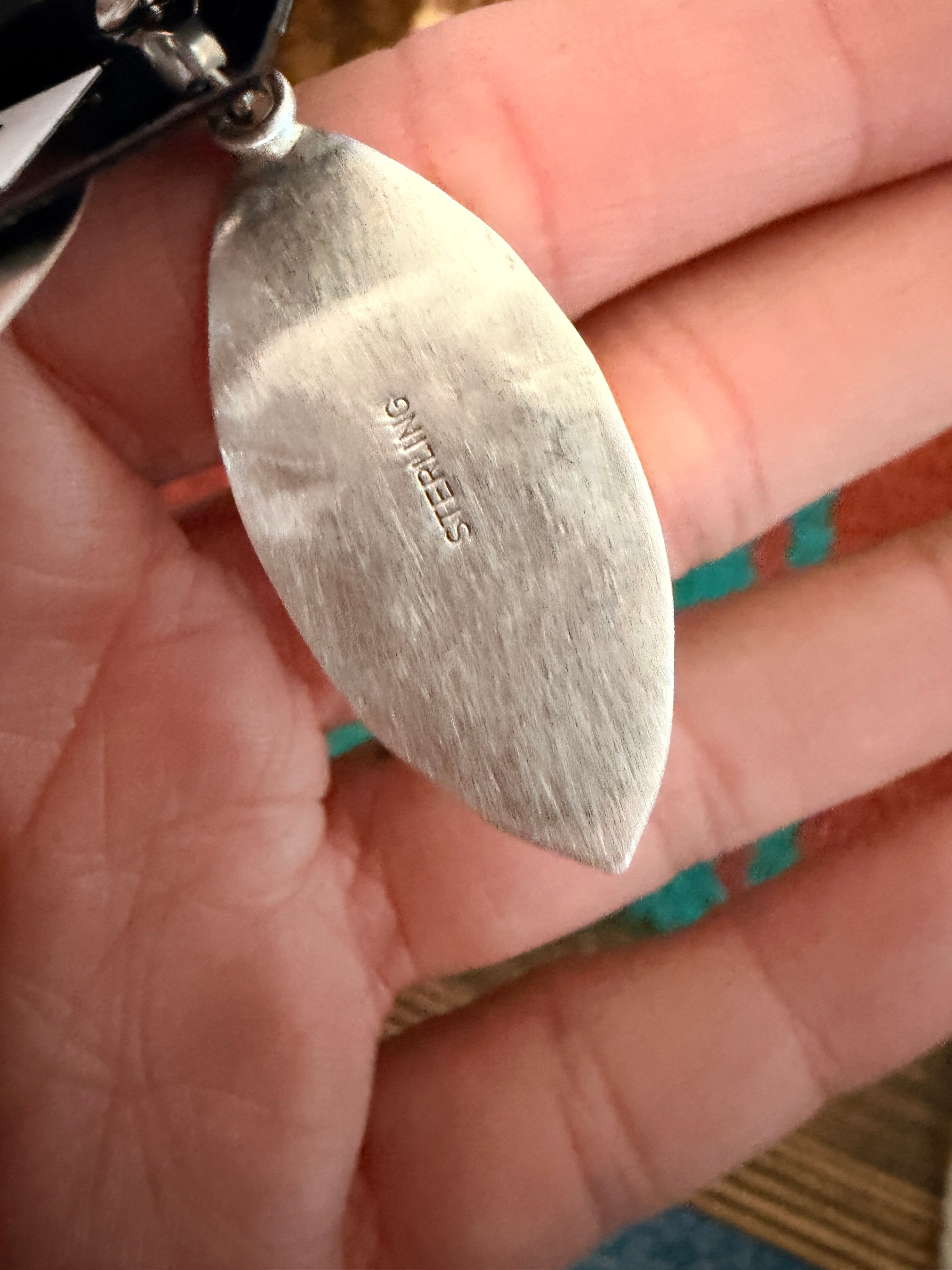 Handmade Sterling Silver Concho Dangle Earrings