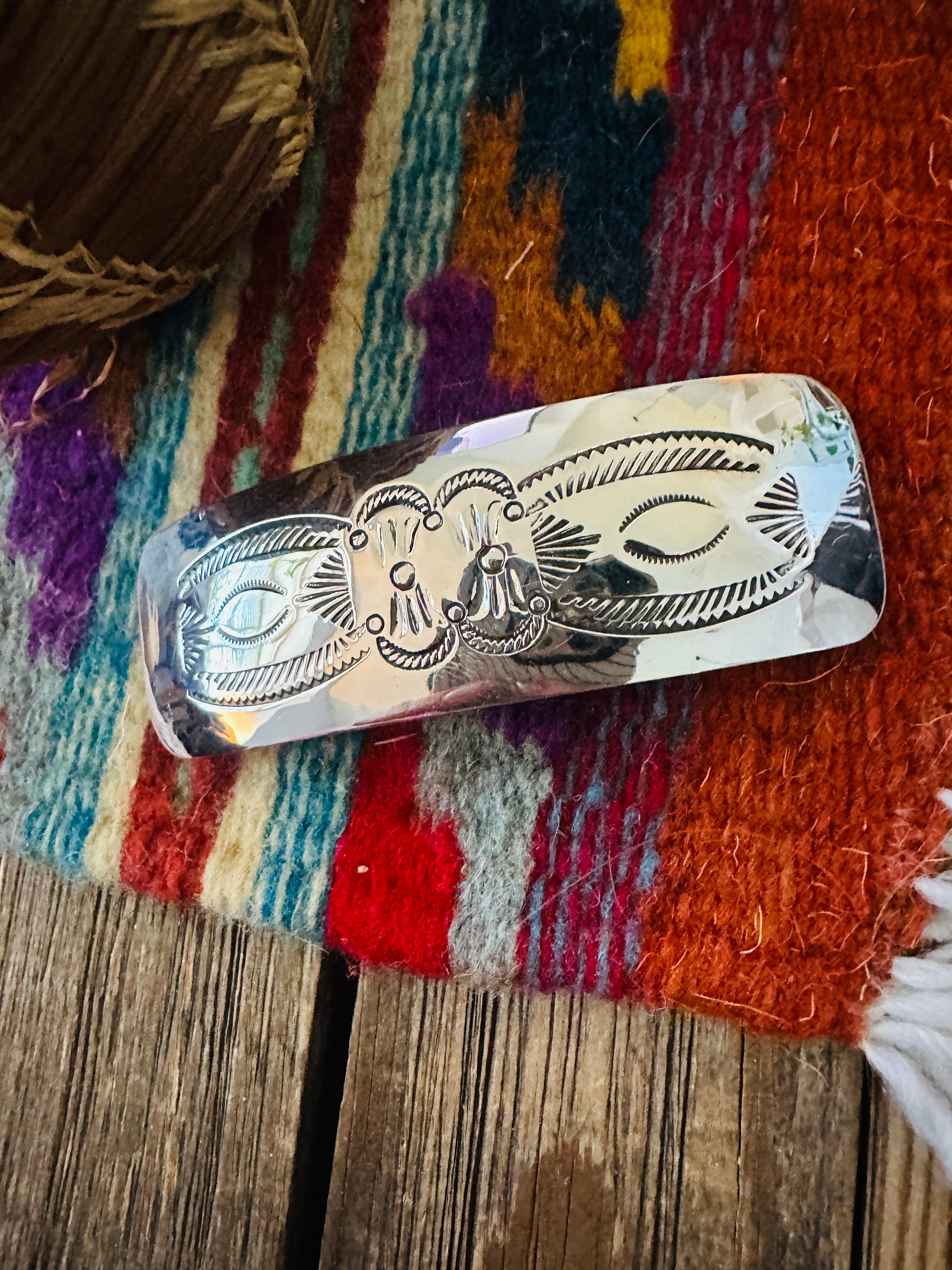 Handcrafted Sterling Silver Hair Barrette
