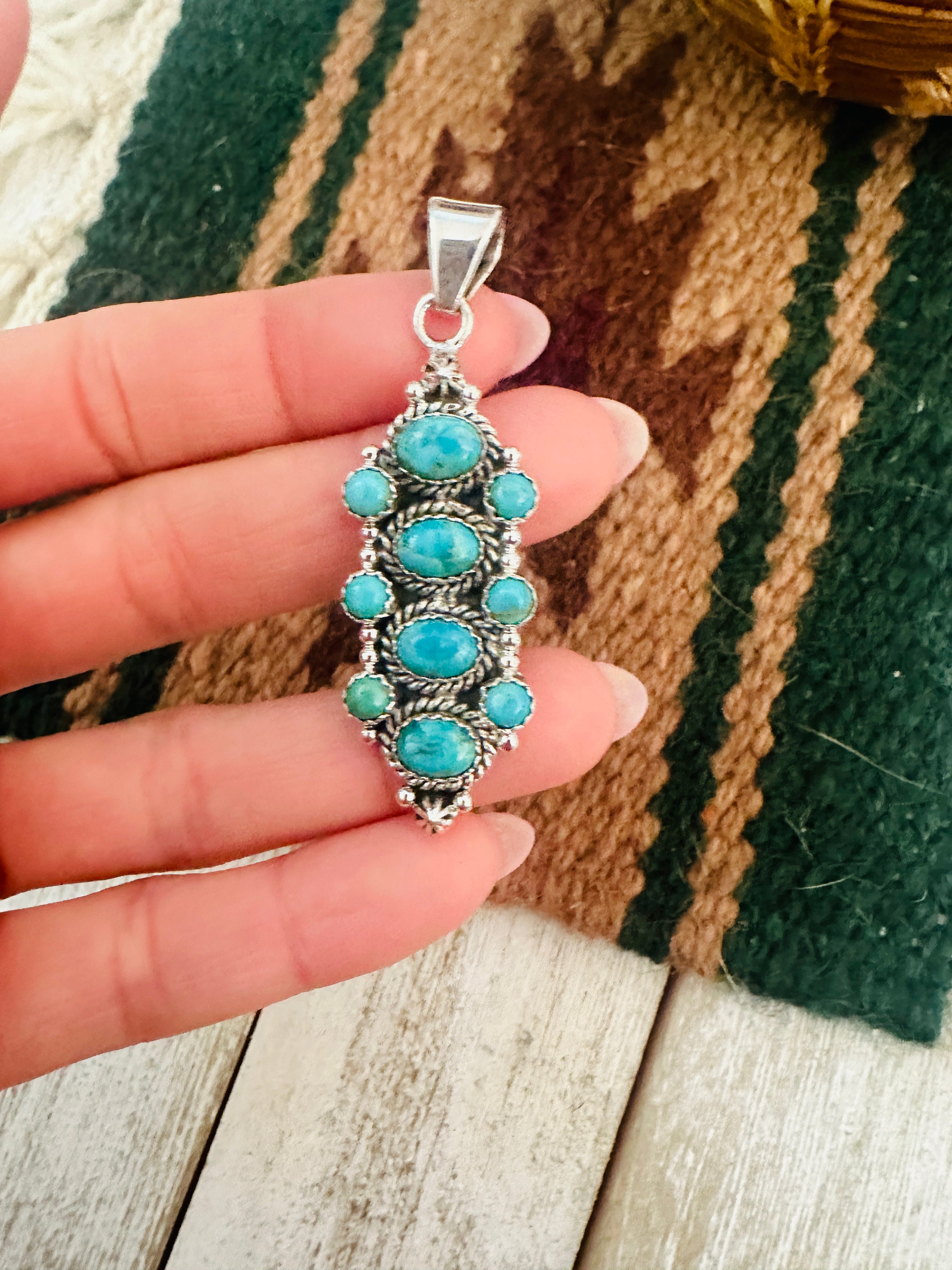 Handmade Turquoise & Sterling Silver Pendant