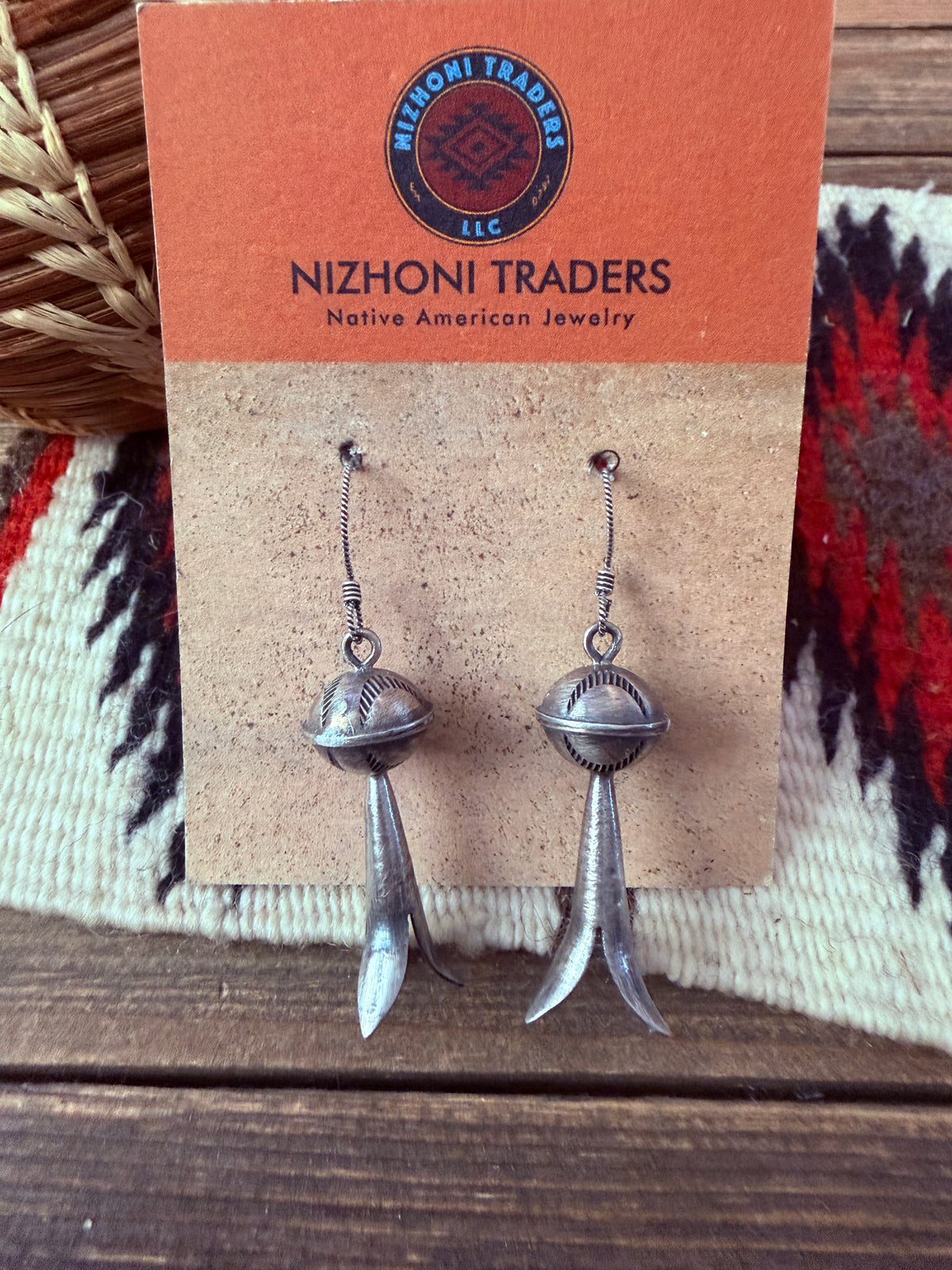 Handcrafted Sterling Silver Blossom Dangle Earrings