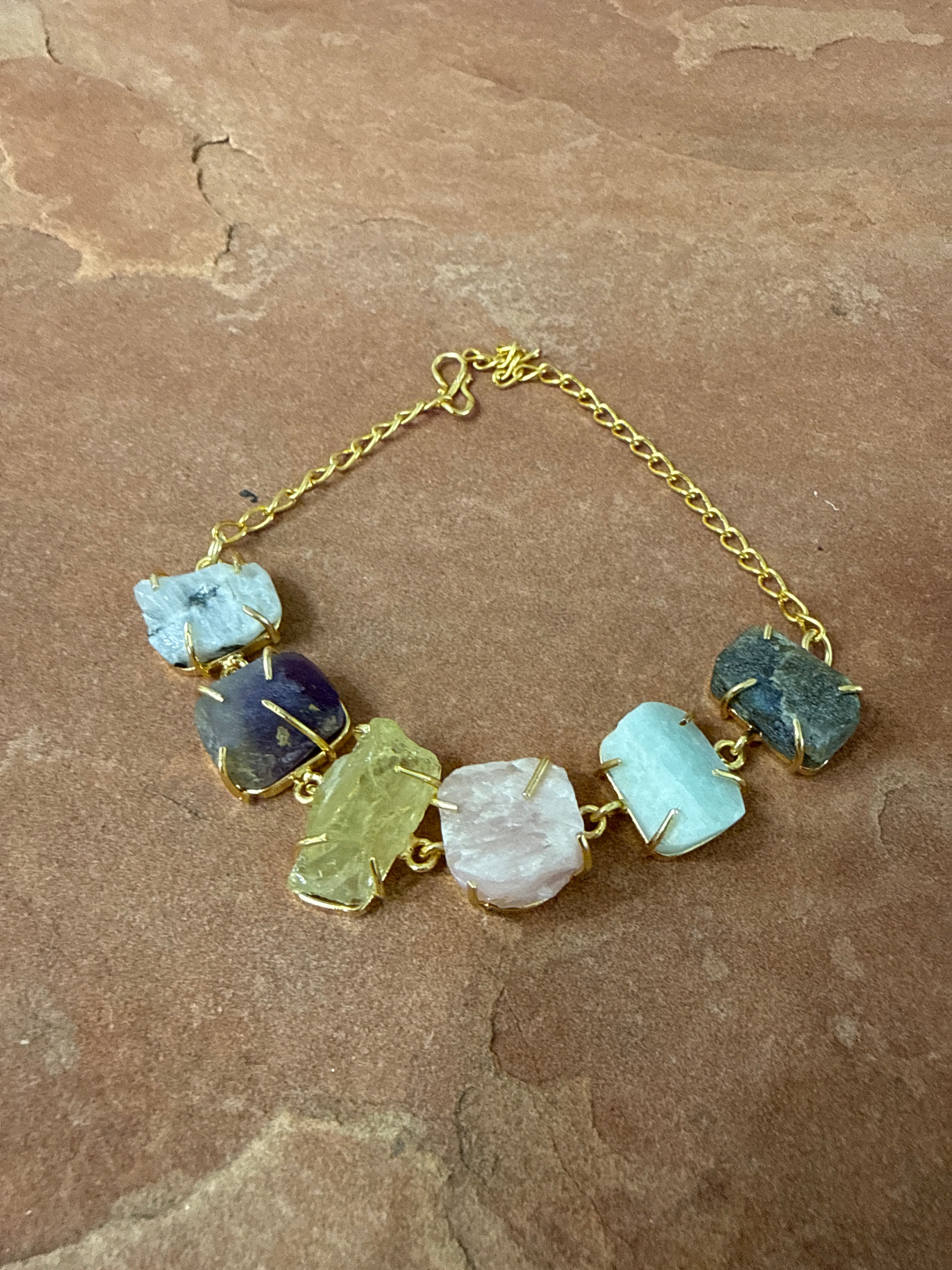 “The Golden Collection” Moonlight Harmony Handmade Gold Plated Gemstone Bracelets style 2