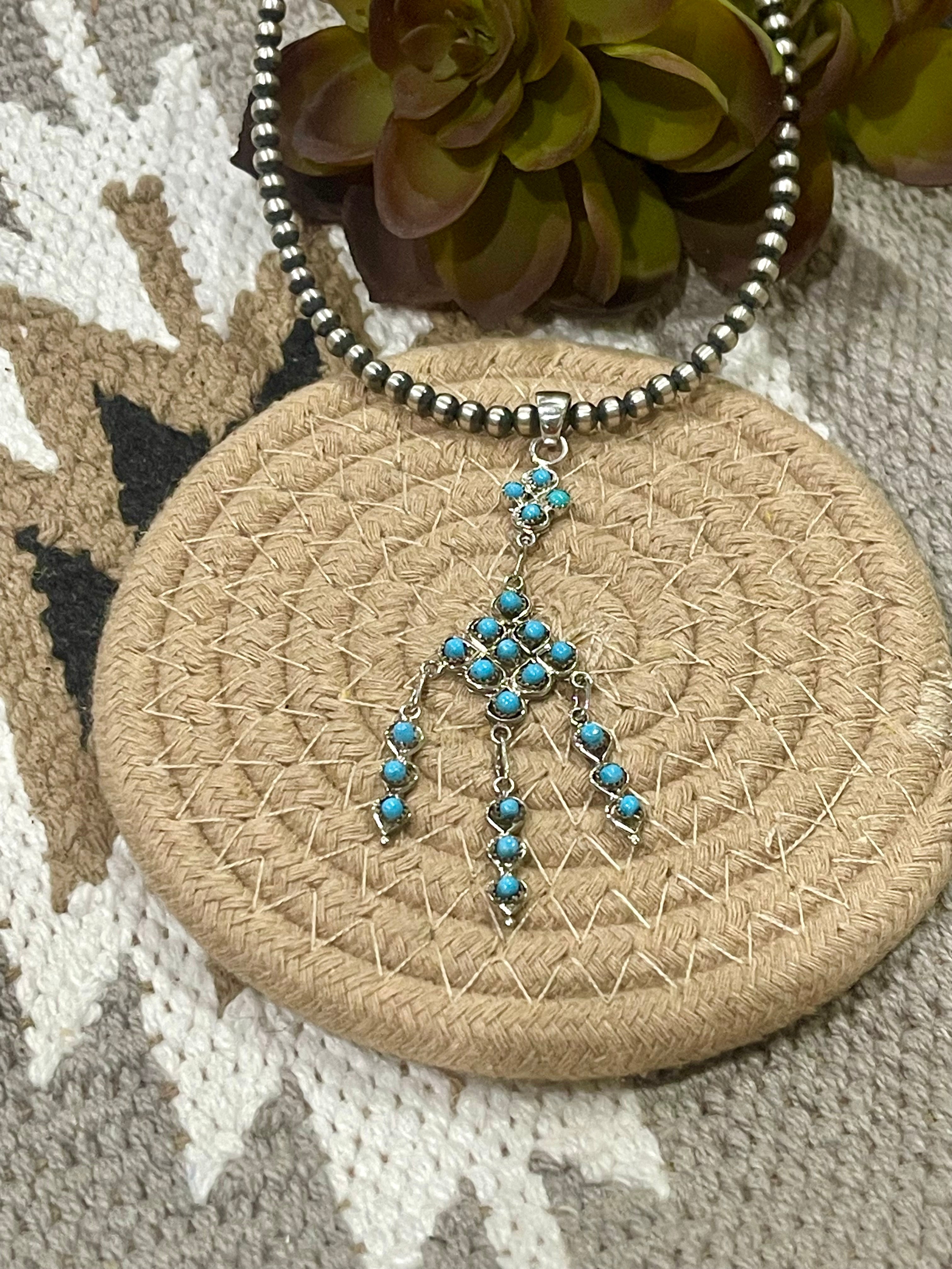 Navajo Turquoise & Sterling Silver Pendant