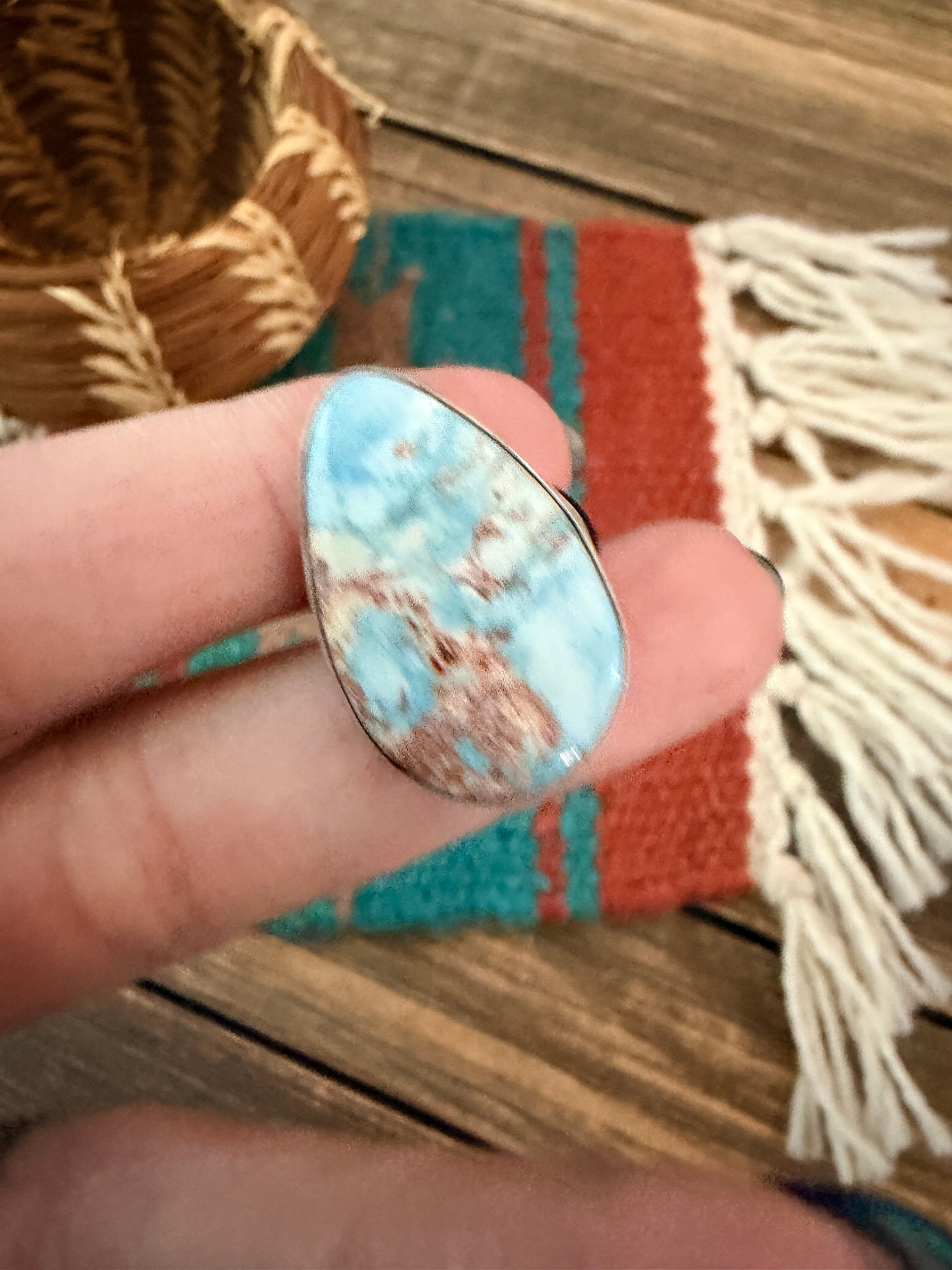 Handcrafted Turquoise & Sterling Silver Hair Tie Charm