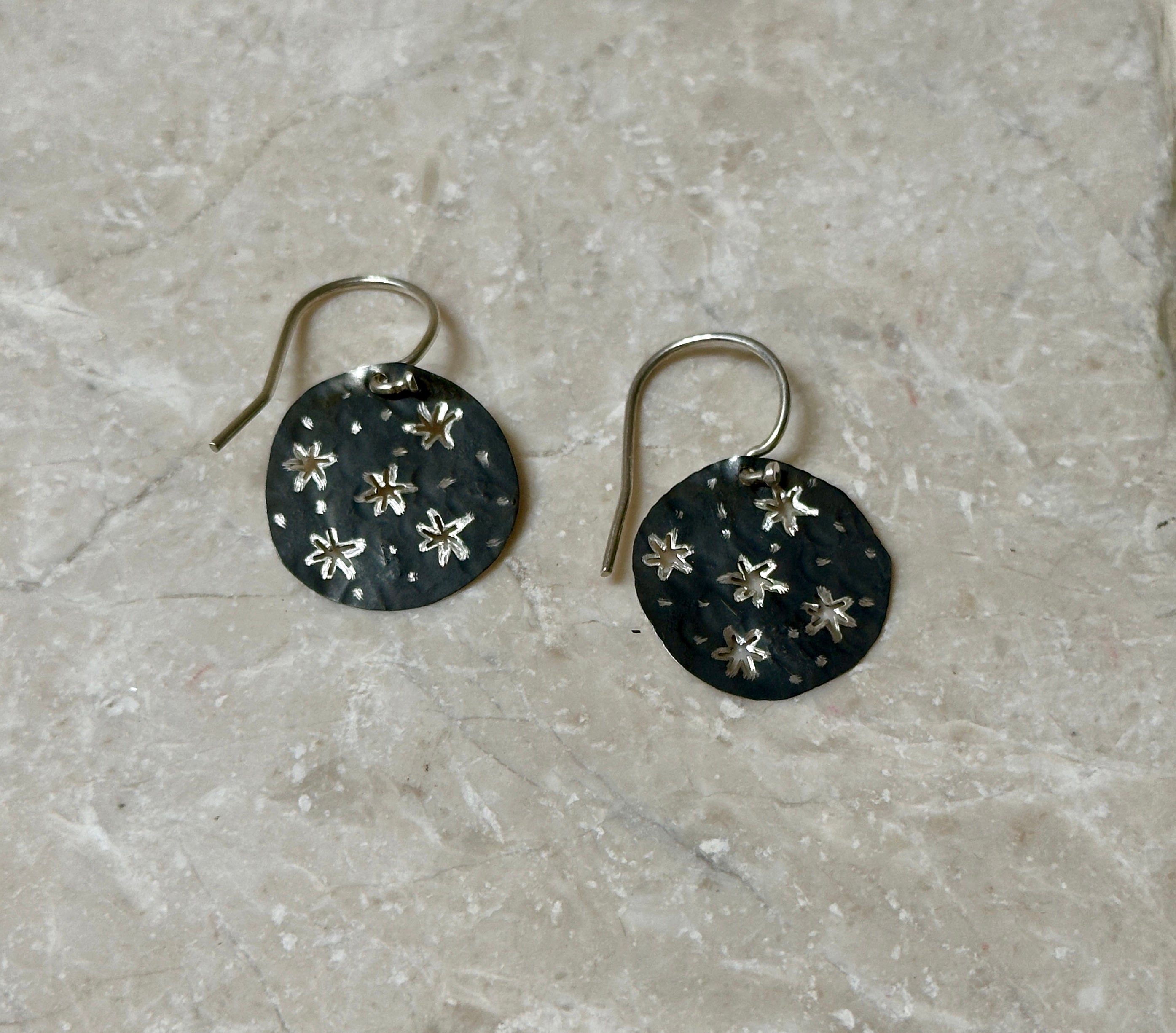Night Sky Sterling Silver Earrings