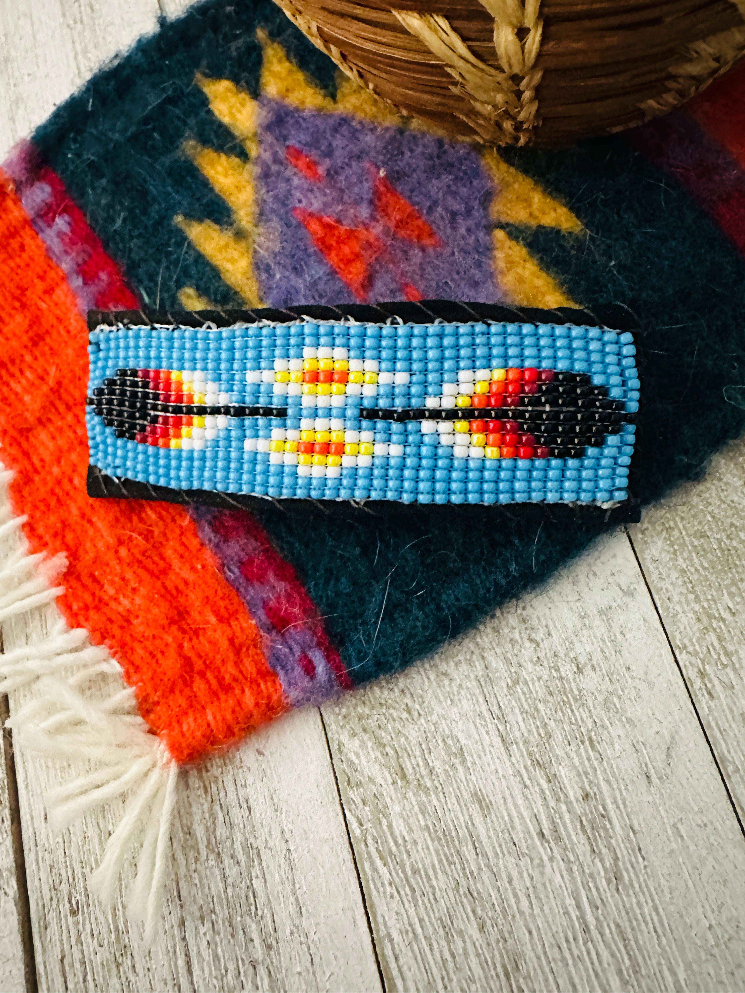 Navajo Handmade Beaded Barrette