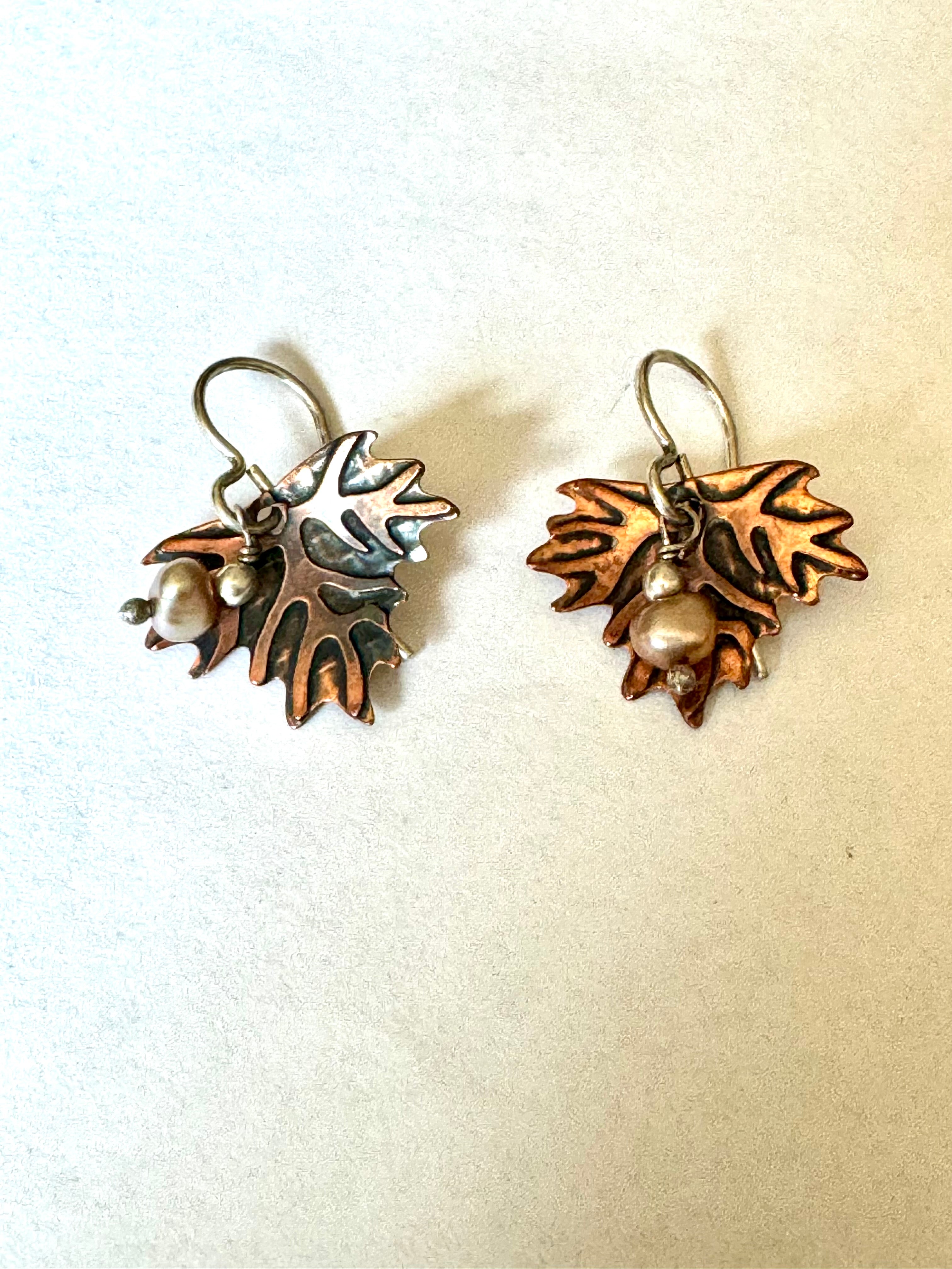 Vintage Handmade Copper Earrings