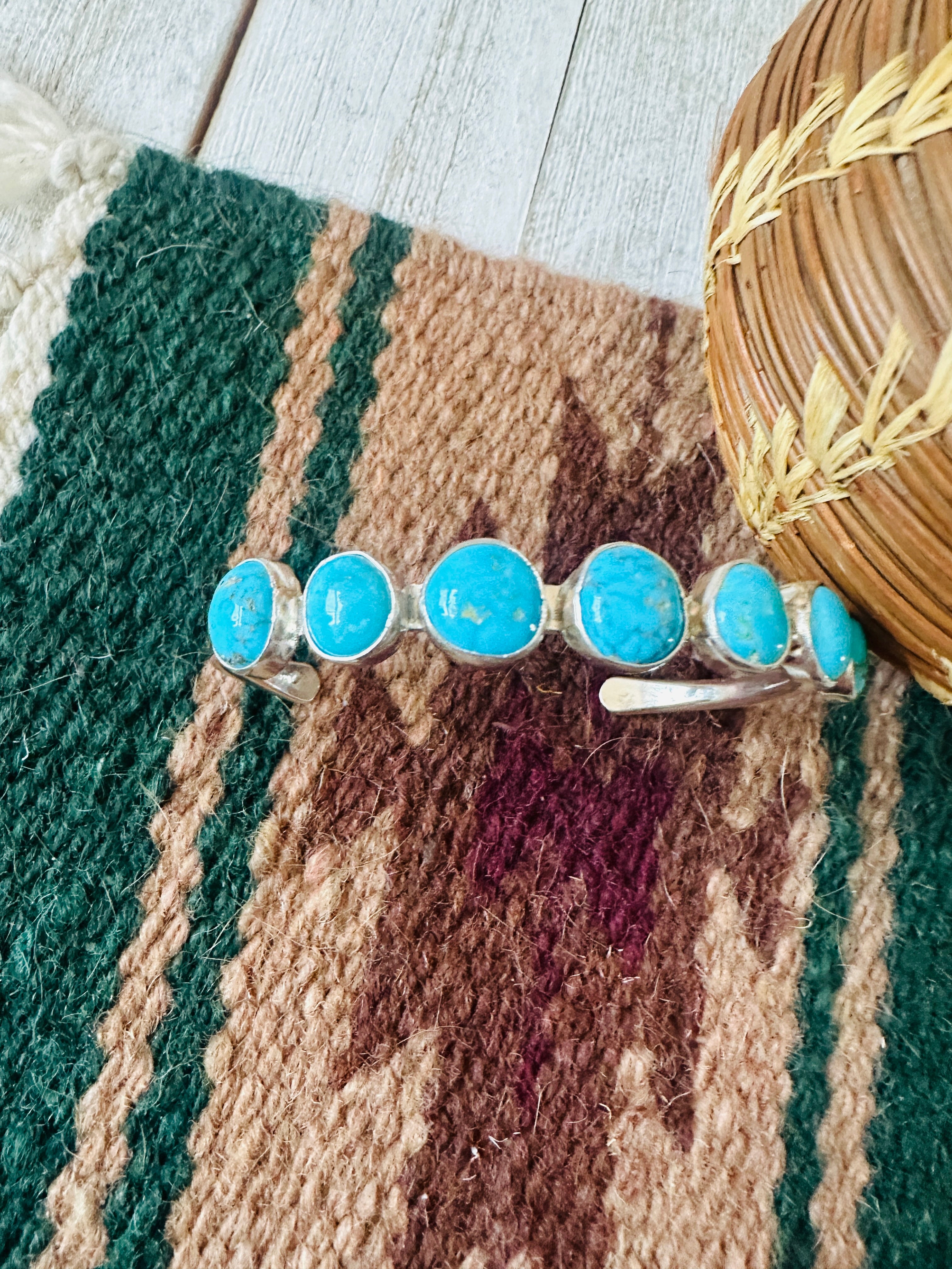 Navajo Turquoise & Sterling Silver Cuff Bracelet