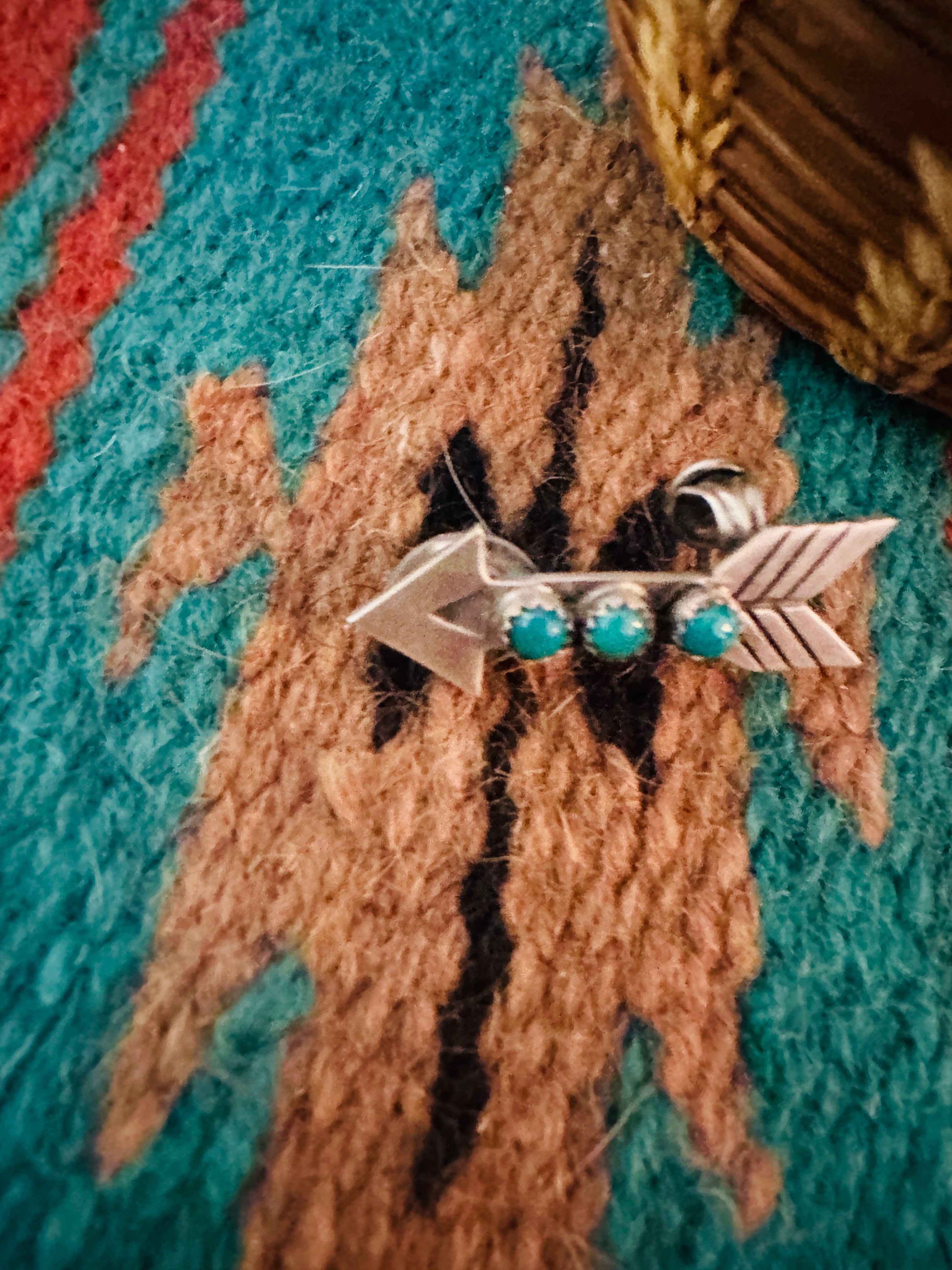 Navajo Turquoise & Sterling Silver Arrow Earring