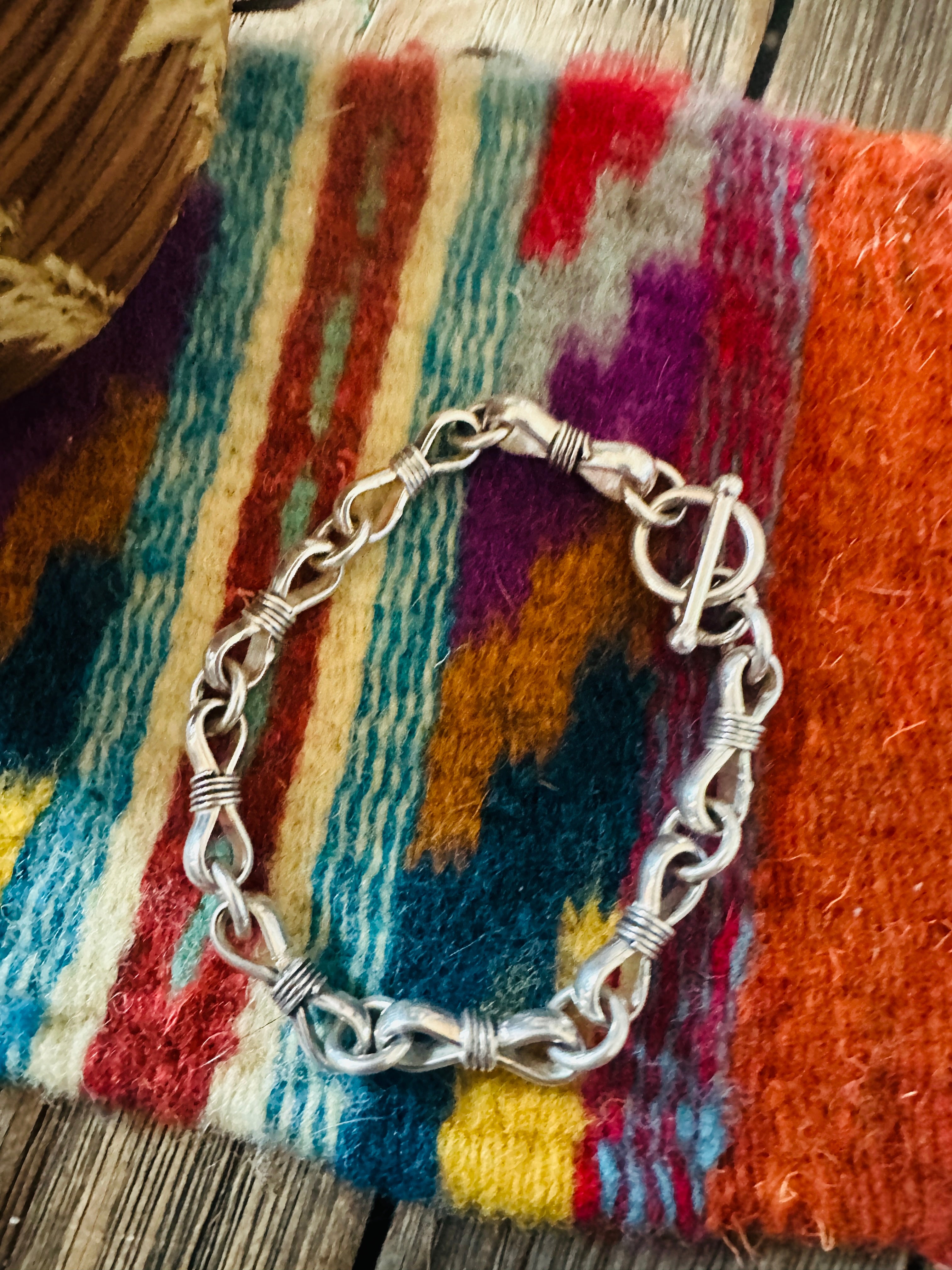 Handcrafted Sterling Silver Chain Bracelet