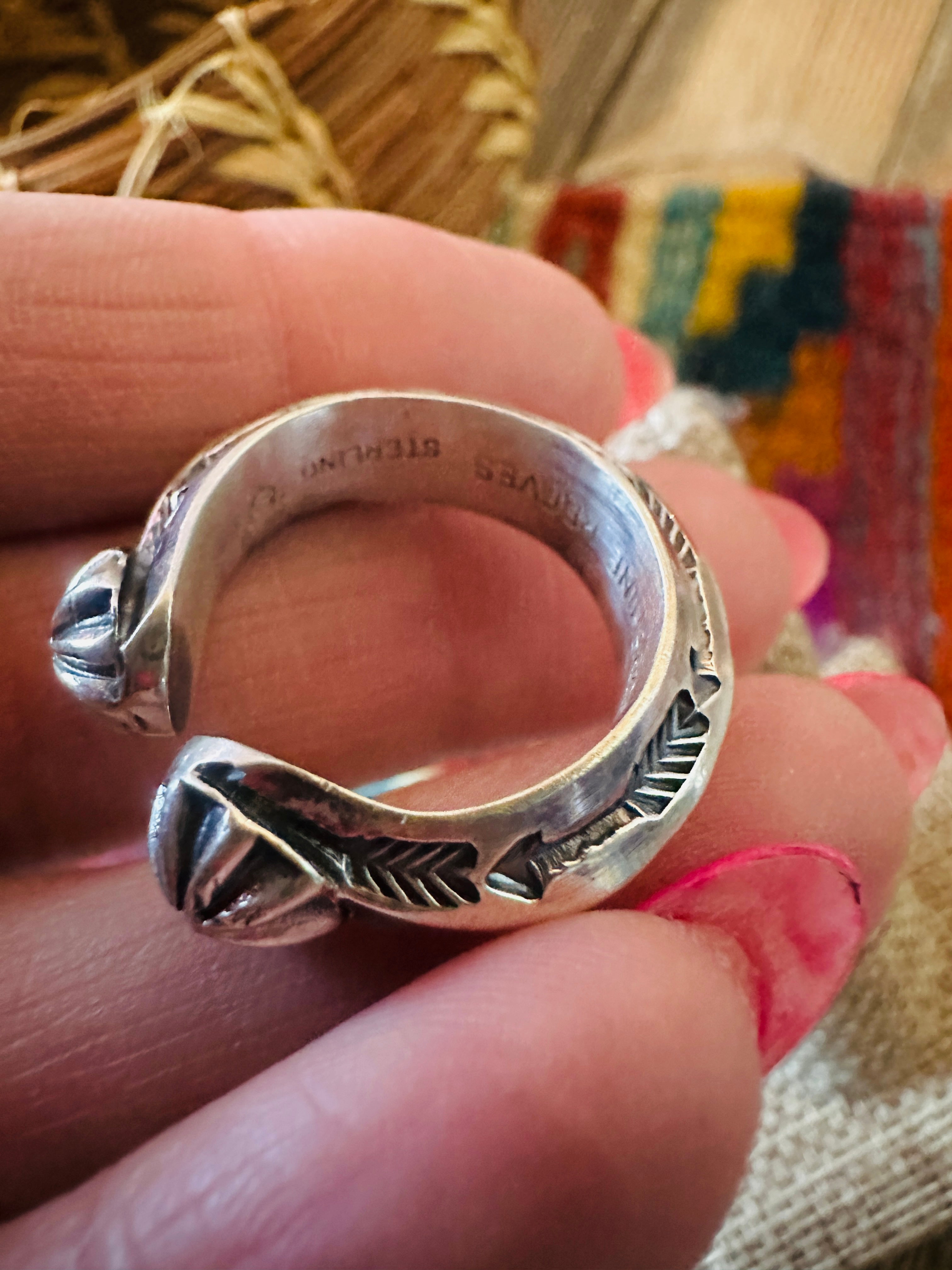 Handcrafted Sterling Silver Band Ring Size 6.5 by Sunshine Reeves