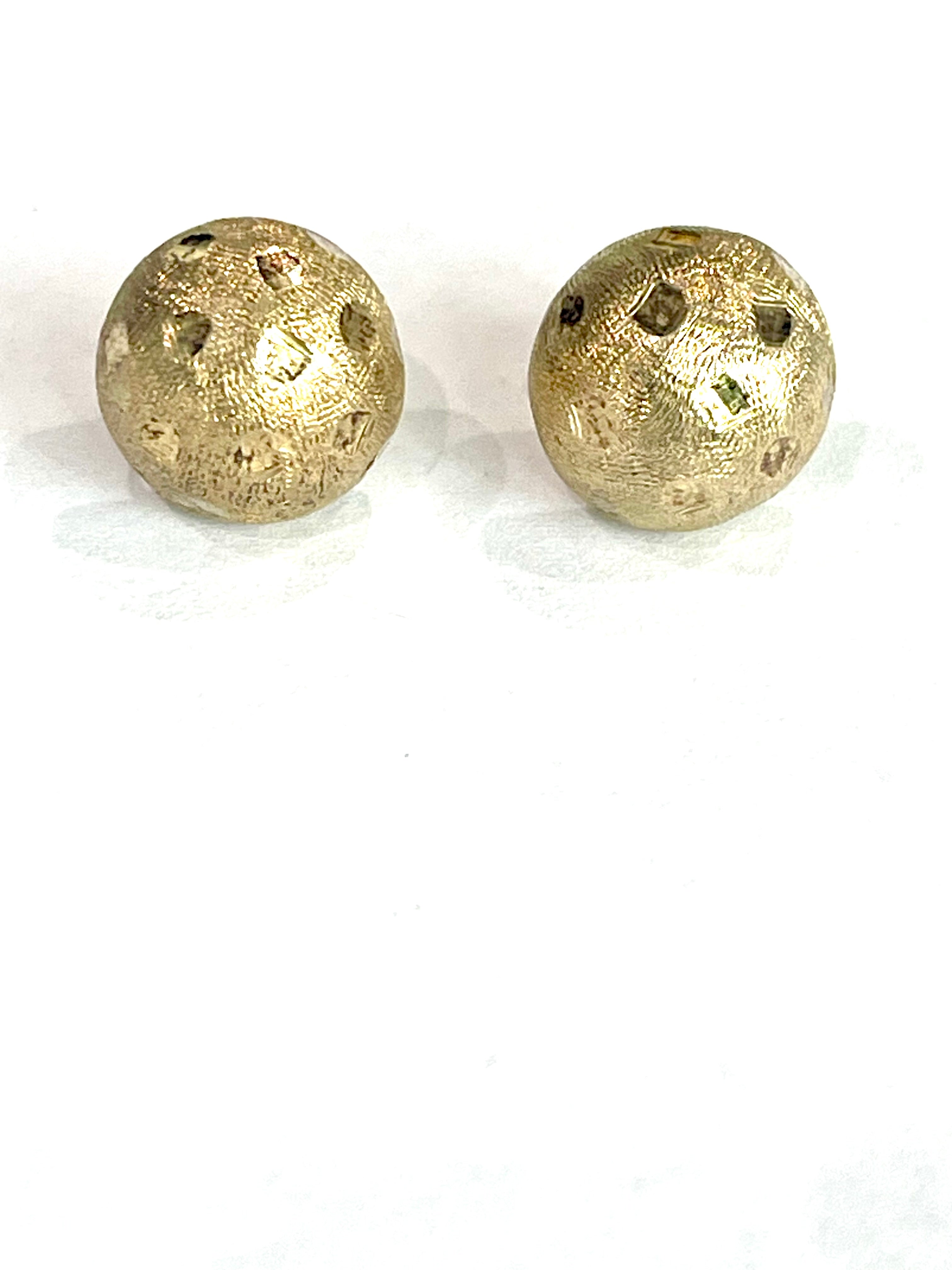 Vintage Gold Plated Stud Earrings
