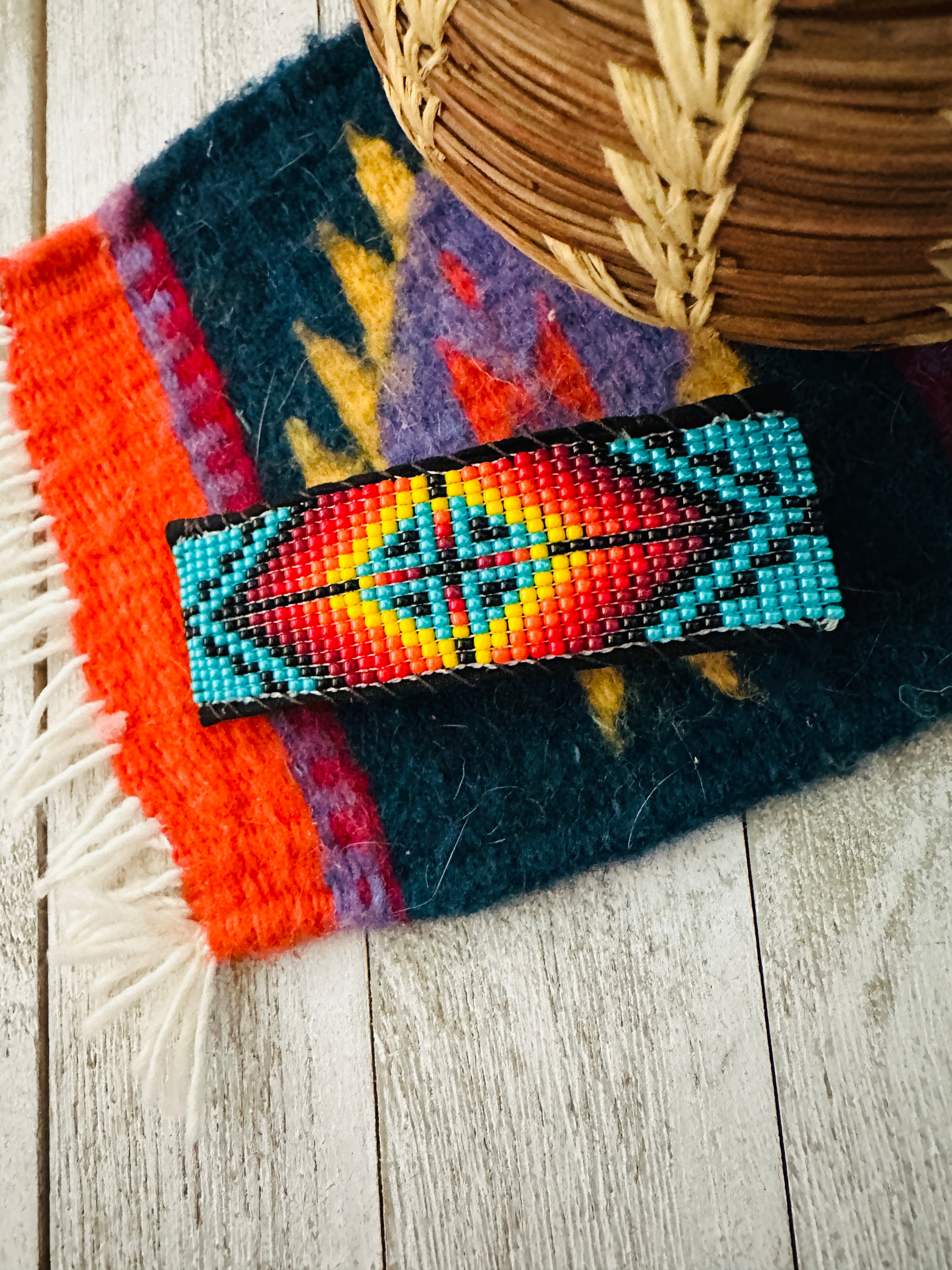 Navajo Handmade Beaded Barrette