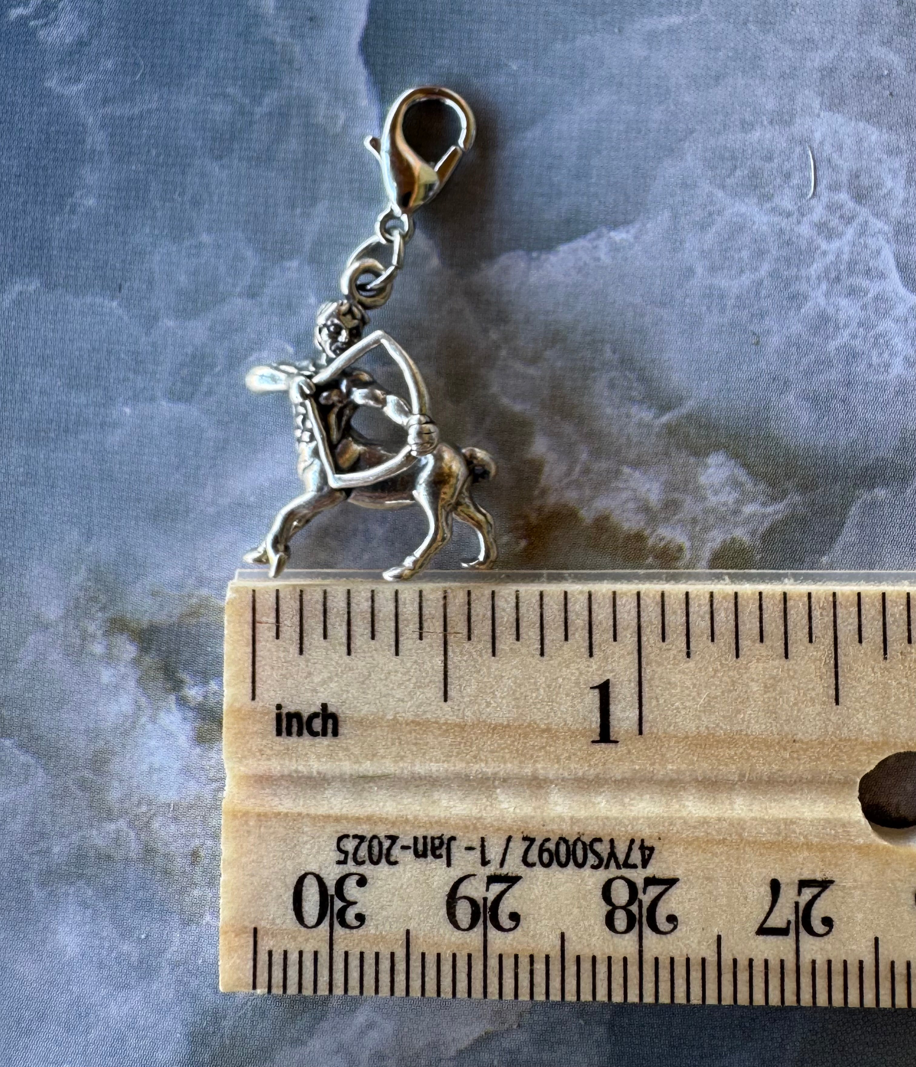 Handcrafted Sterling Silver Sagittarius Charm