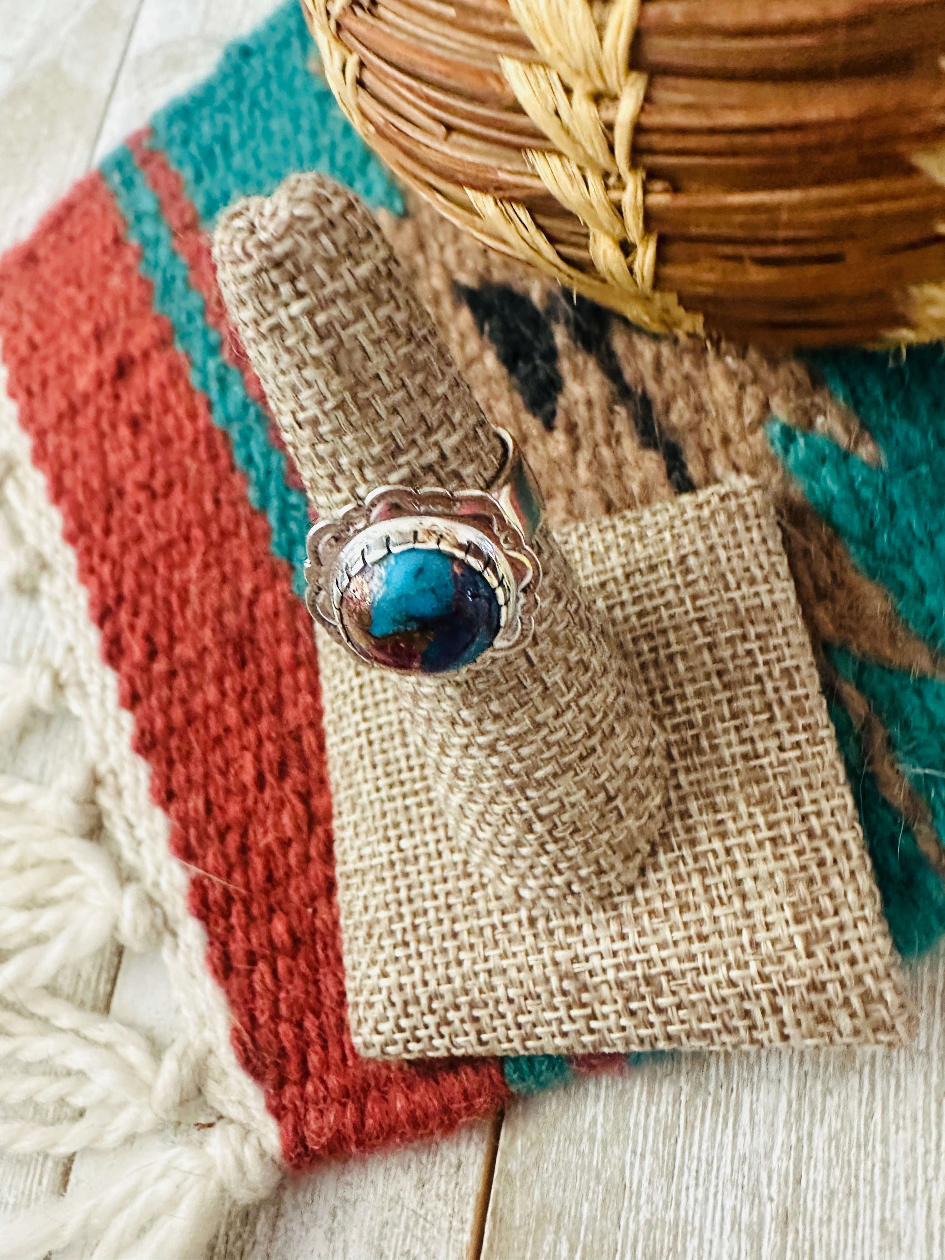 Handcrafted Sterling Silver & Pink Dream Mojave Ring Size 6.5