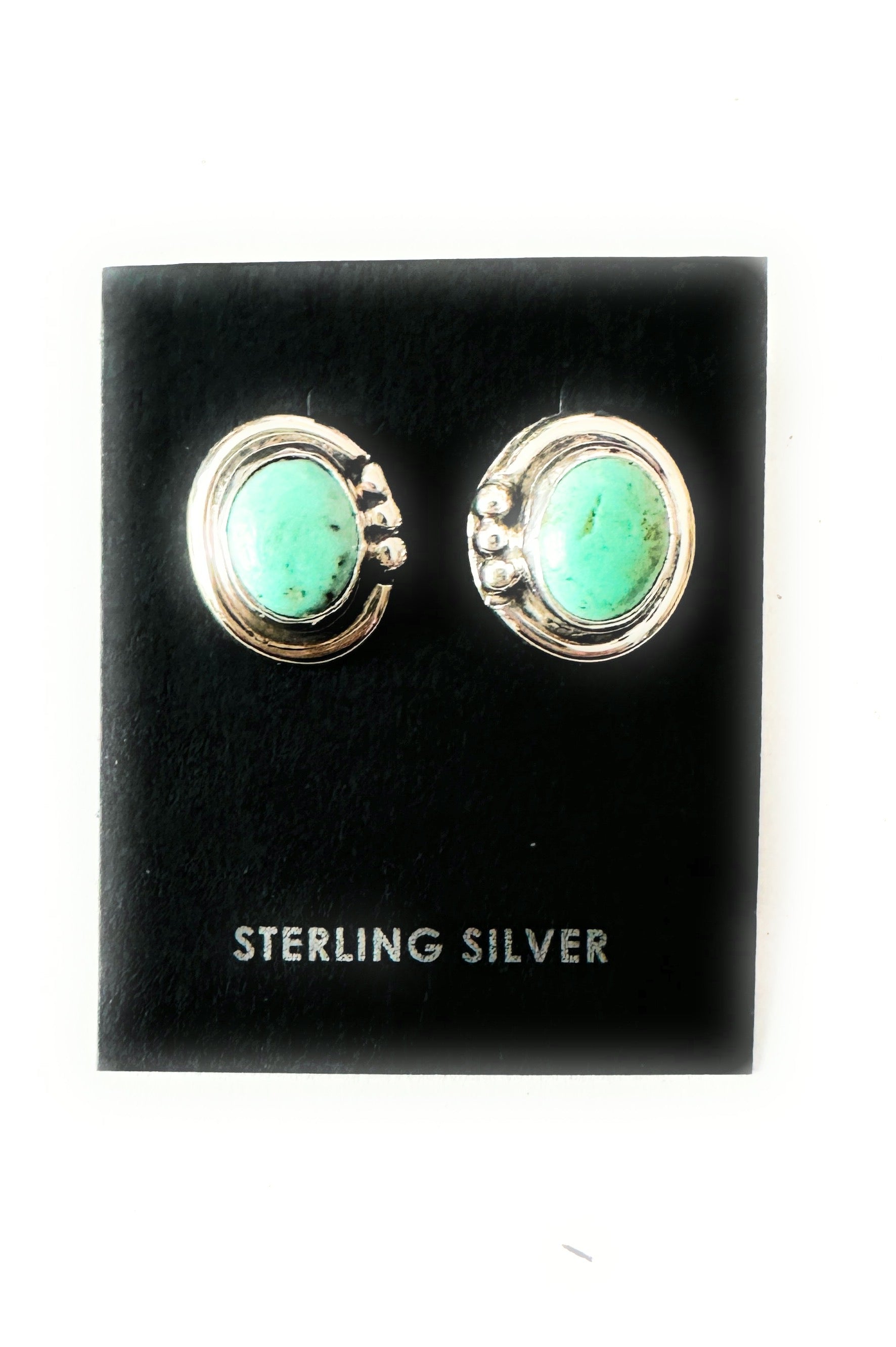 Navajo Turquoise & Sterling Silver Stud Earrings