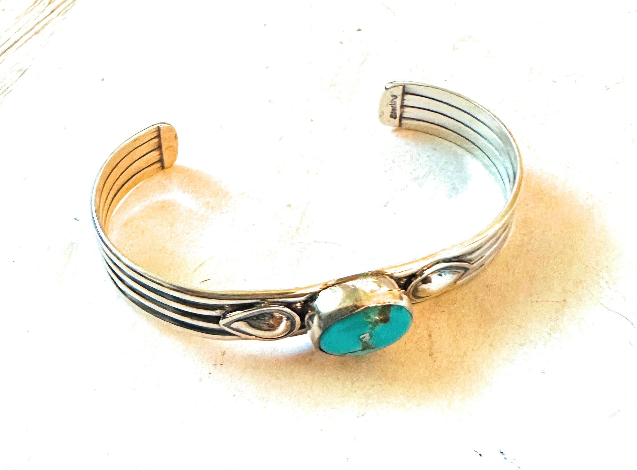 Navajo Turquoise & Sterling Silver Cuff Bracelet