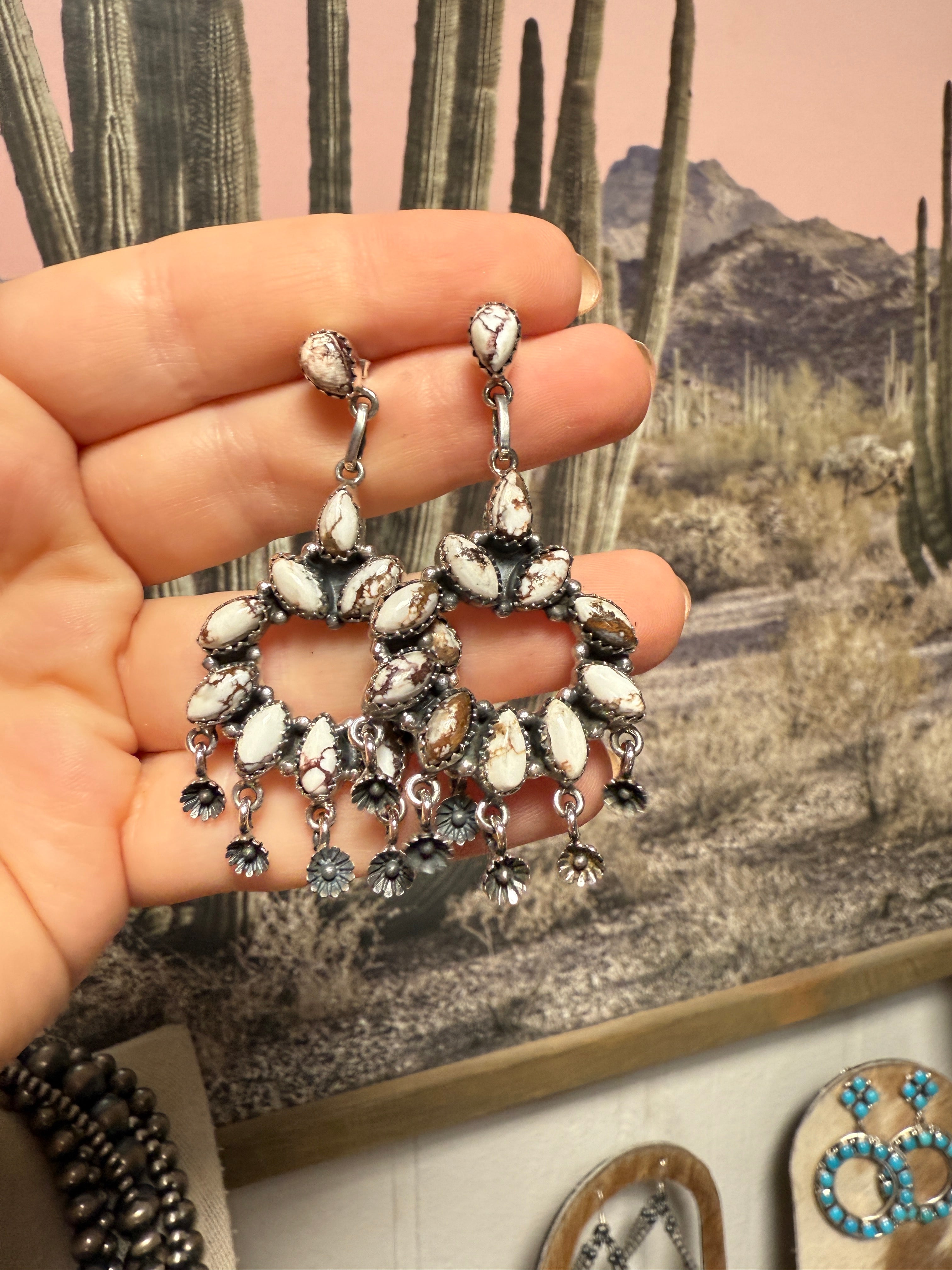 Handmade Sterling Silver Post Dangle Earring