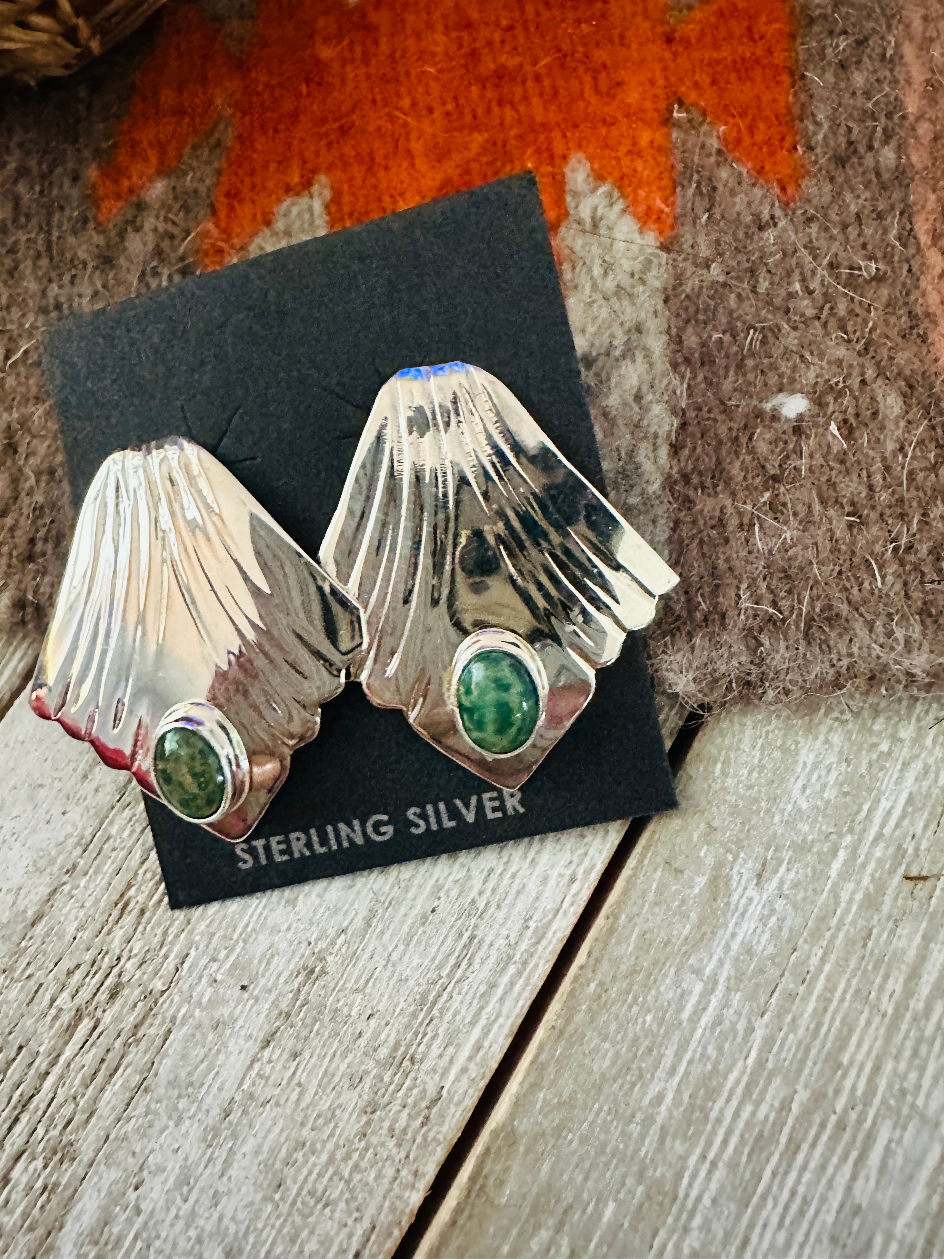 Handcrafted Sterling Silver & Variscite Dangle Earrings