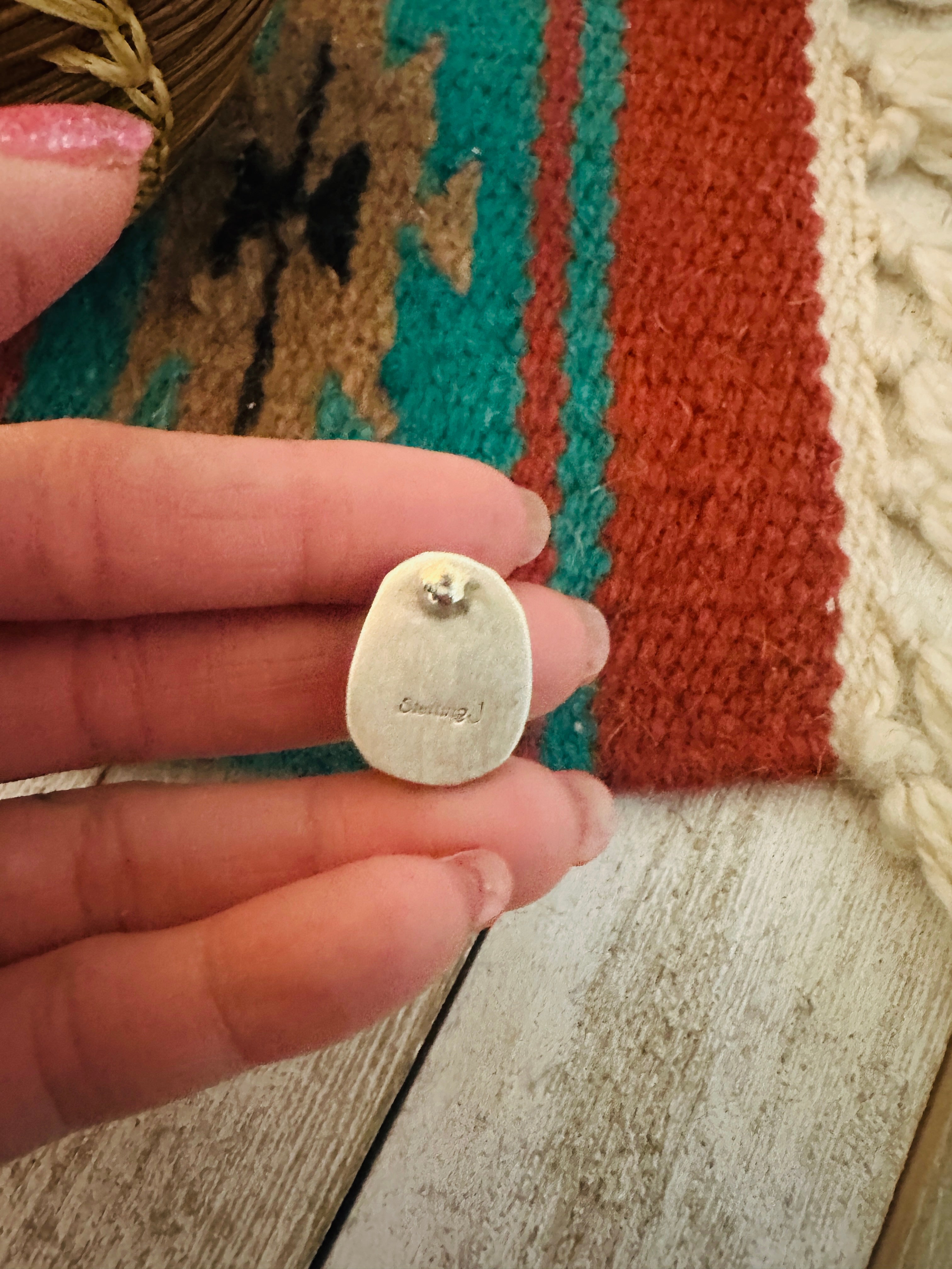 Navajo Sterling Silver & Turquoise Post Earrings