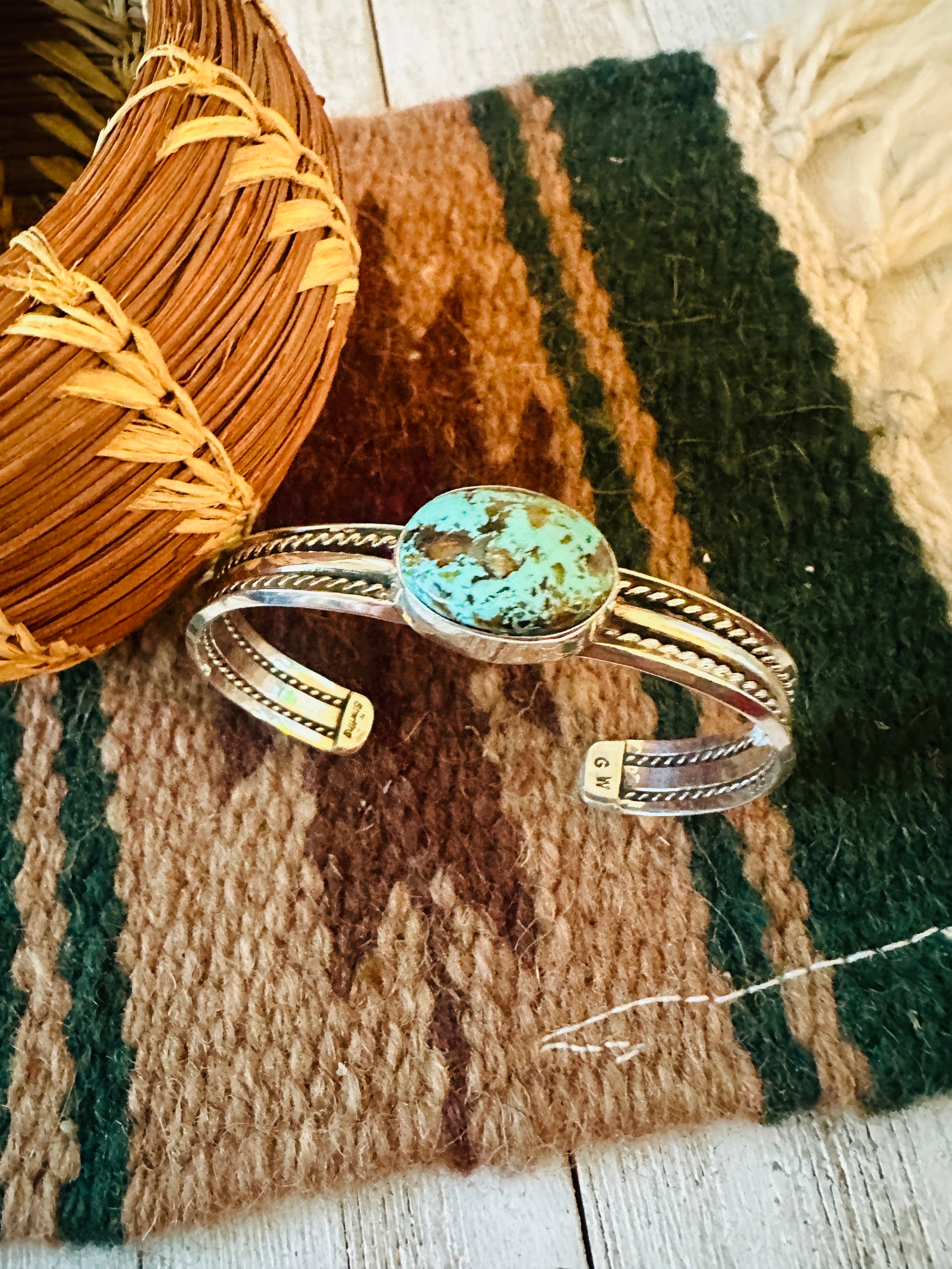 Navajo Turquoise & Sterling Silver Cuff Bracelet