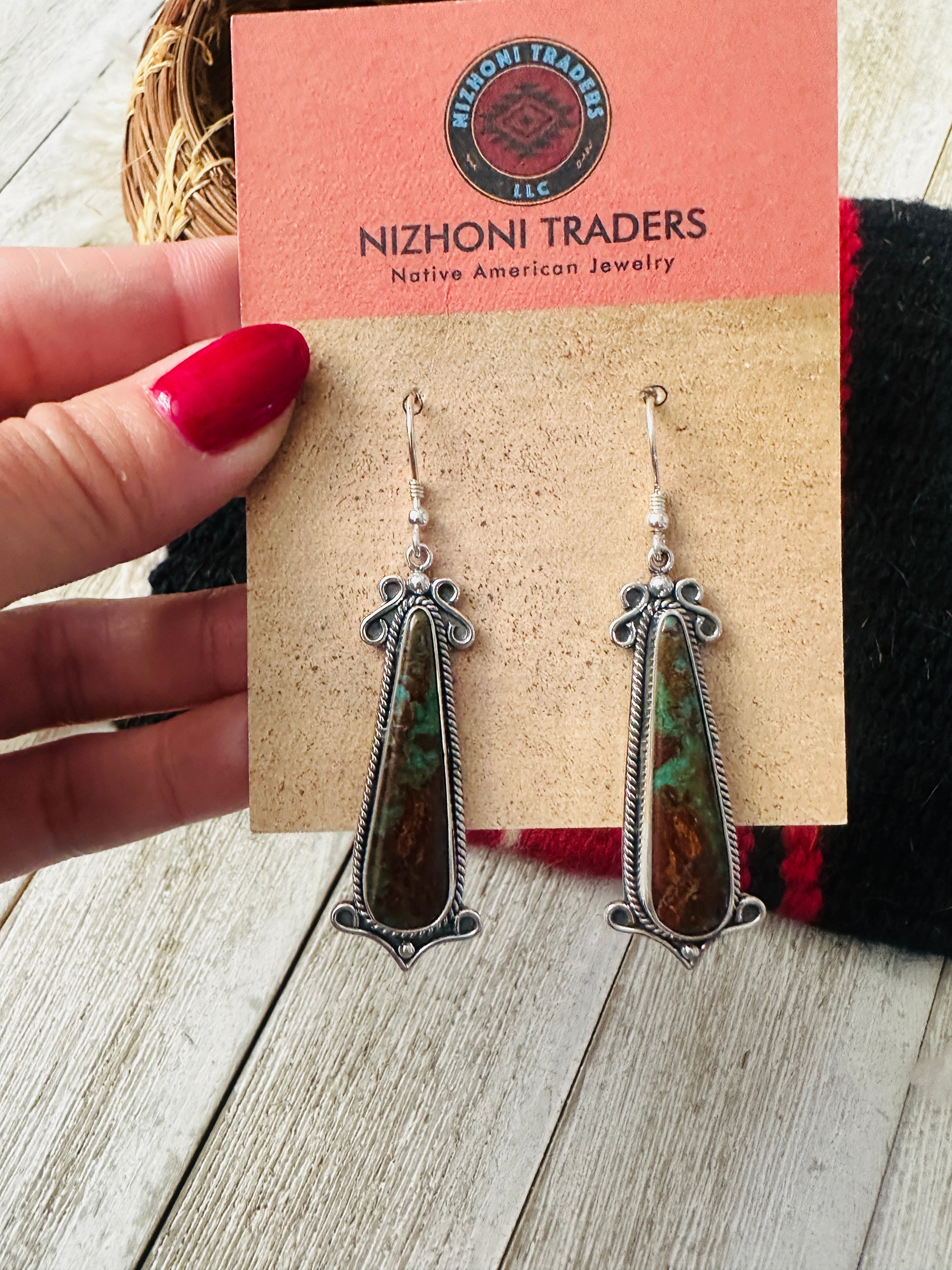Handcrafted Sonoran Jasper & Sterling Silver Dangle Earrings