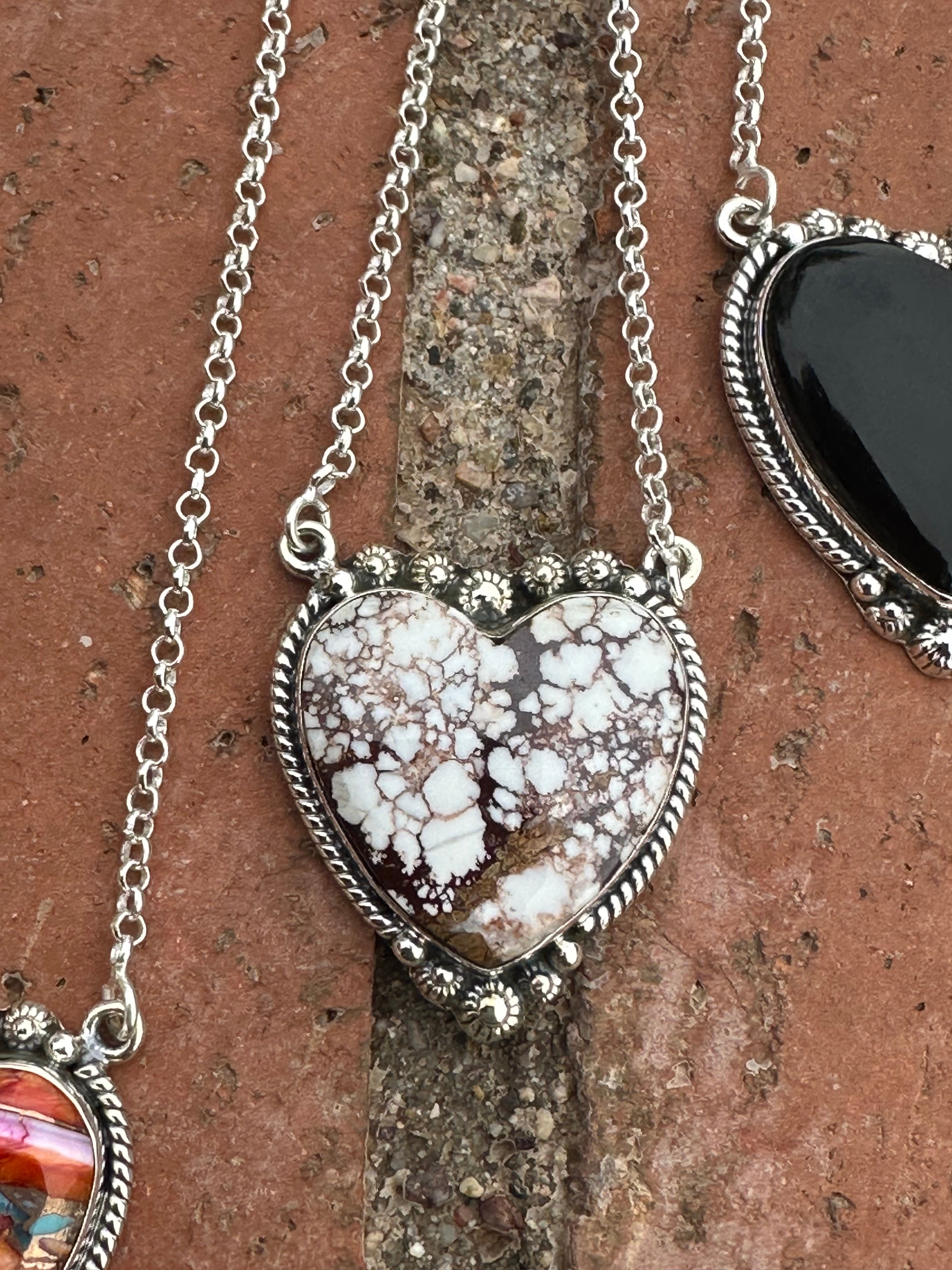 Handmade Sterling Silver  Dream Heart Necklaces