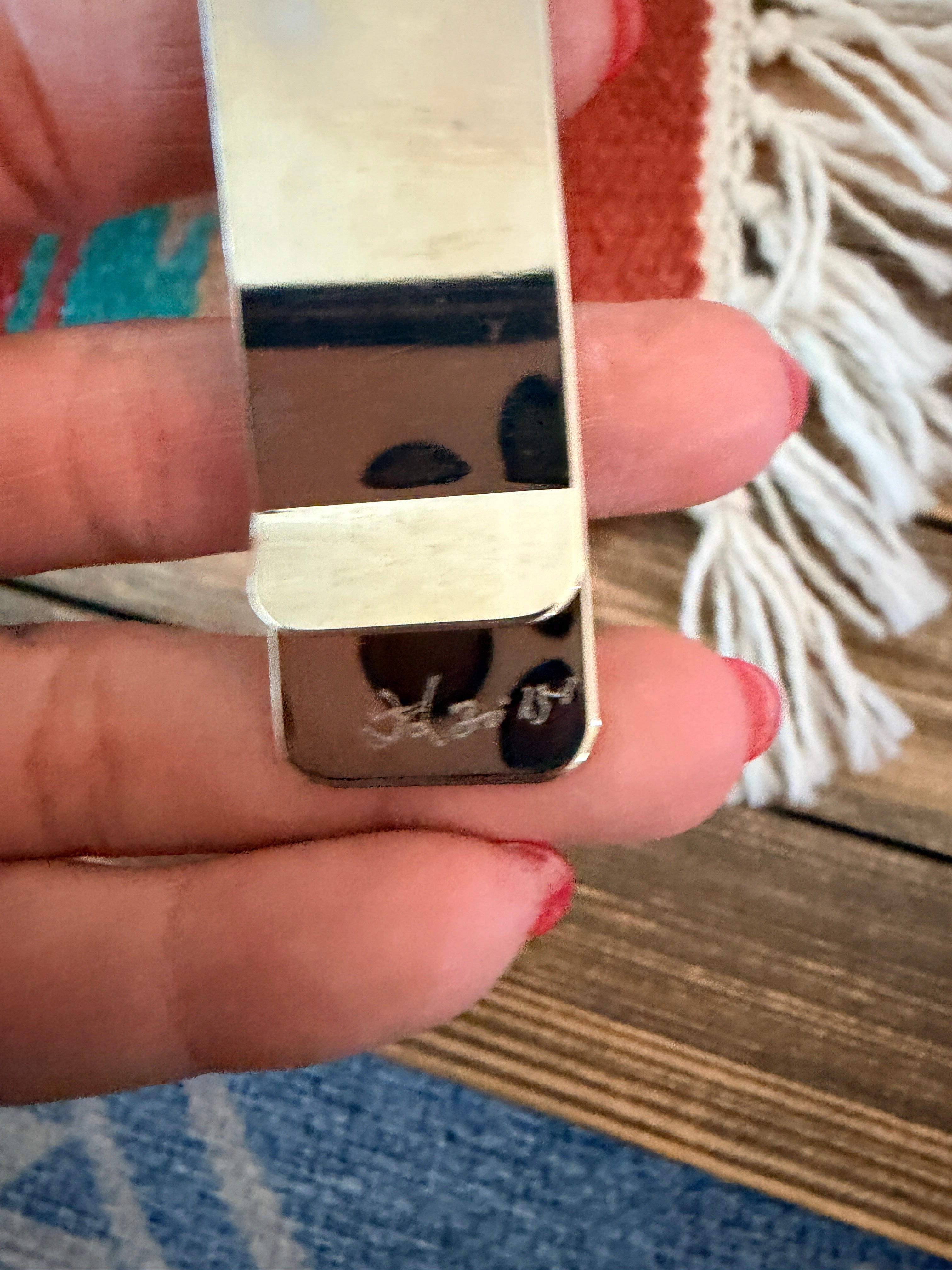 Handcrafted Multi Stone & Sterling Silver Inlay Money Clip