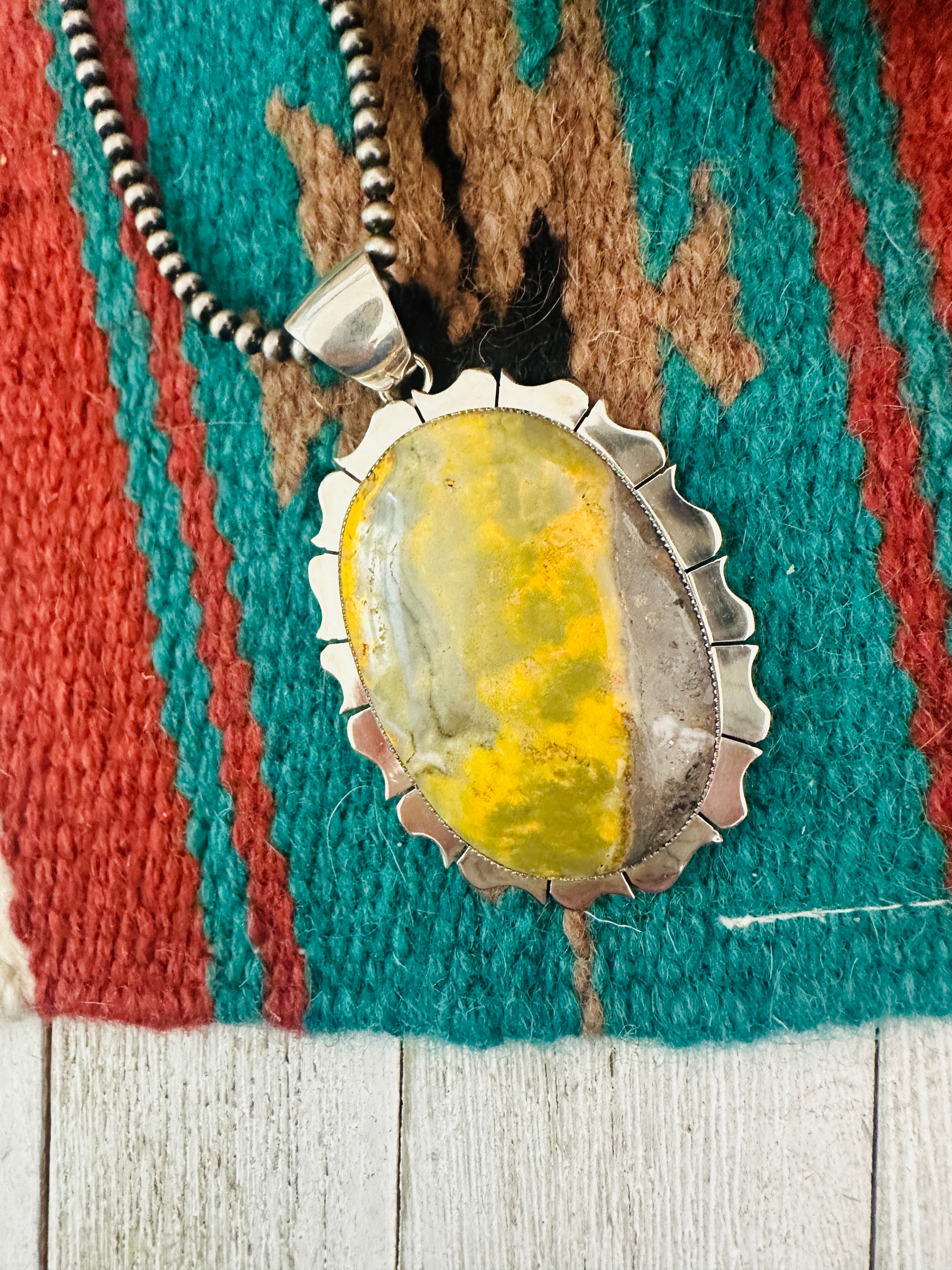 Navajo Sterling Silver & Bumblebee  Pendant