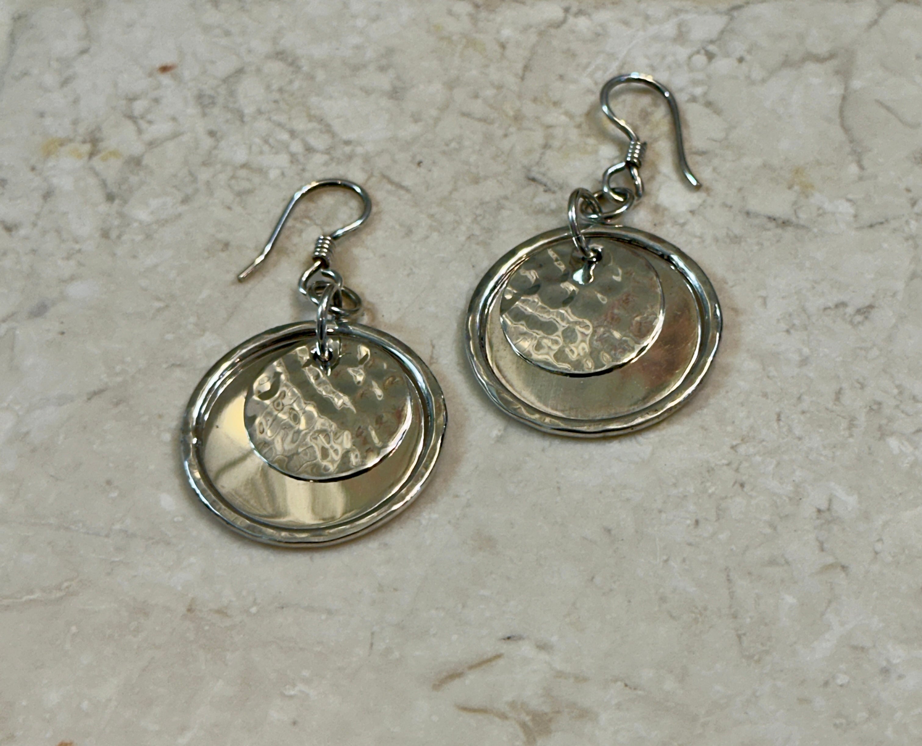 Petite Triple Circle Earrings on Hook