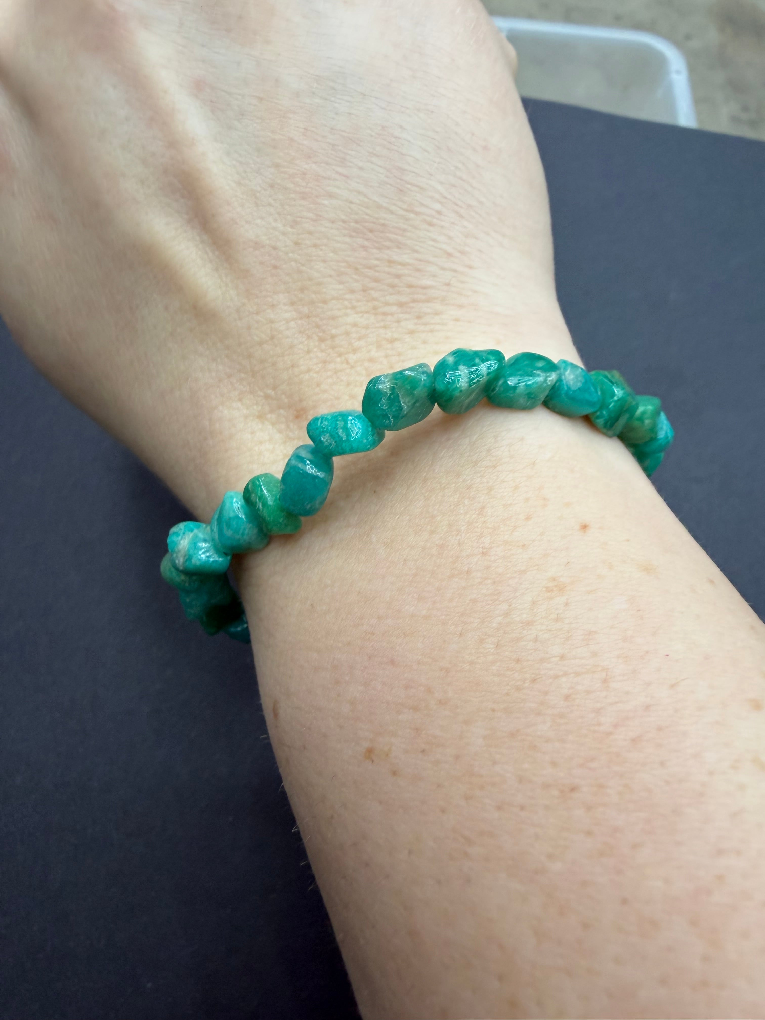 Amazonite Nugget Stretch Bracelet