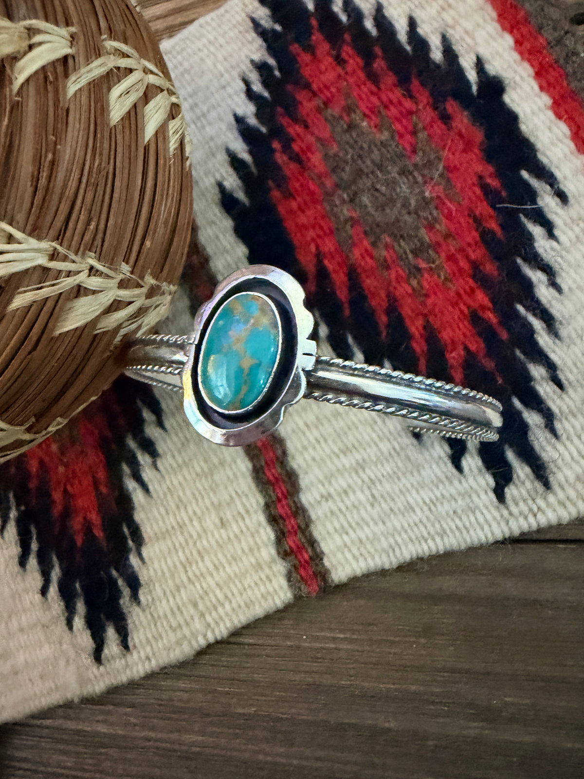 Handcrafted Turquoise & Sterling Silver Cuff Bracelet