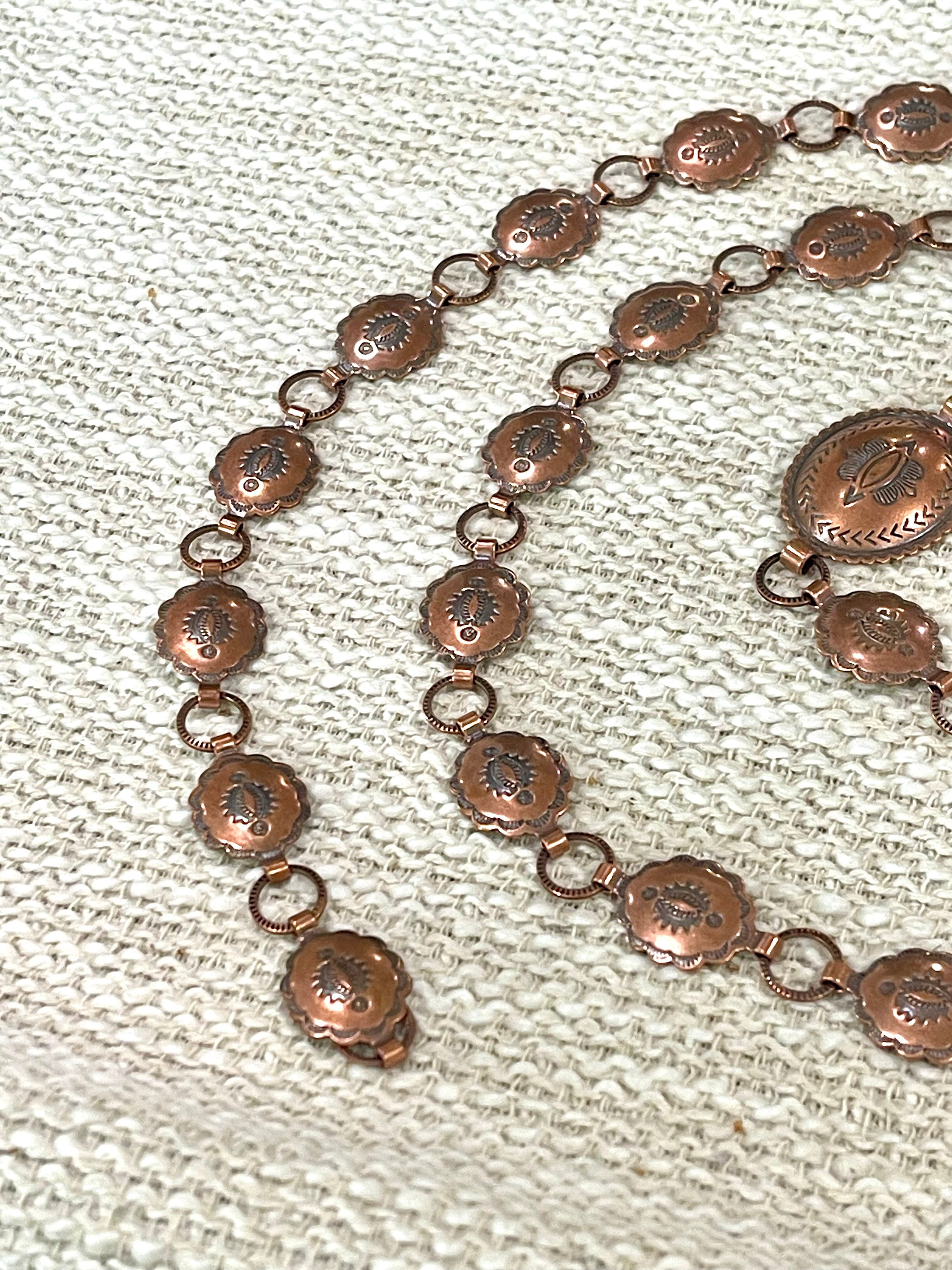 Handmade Copper Concho Belt