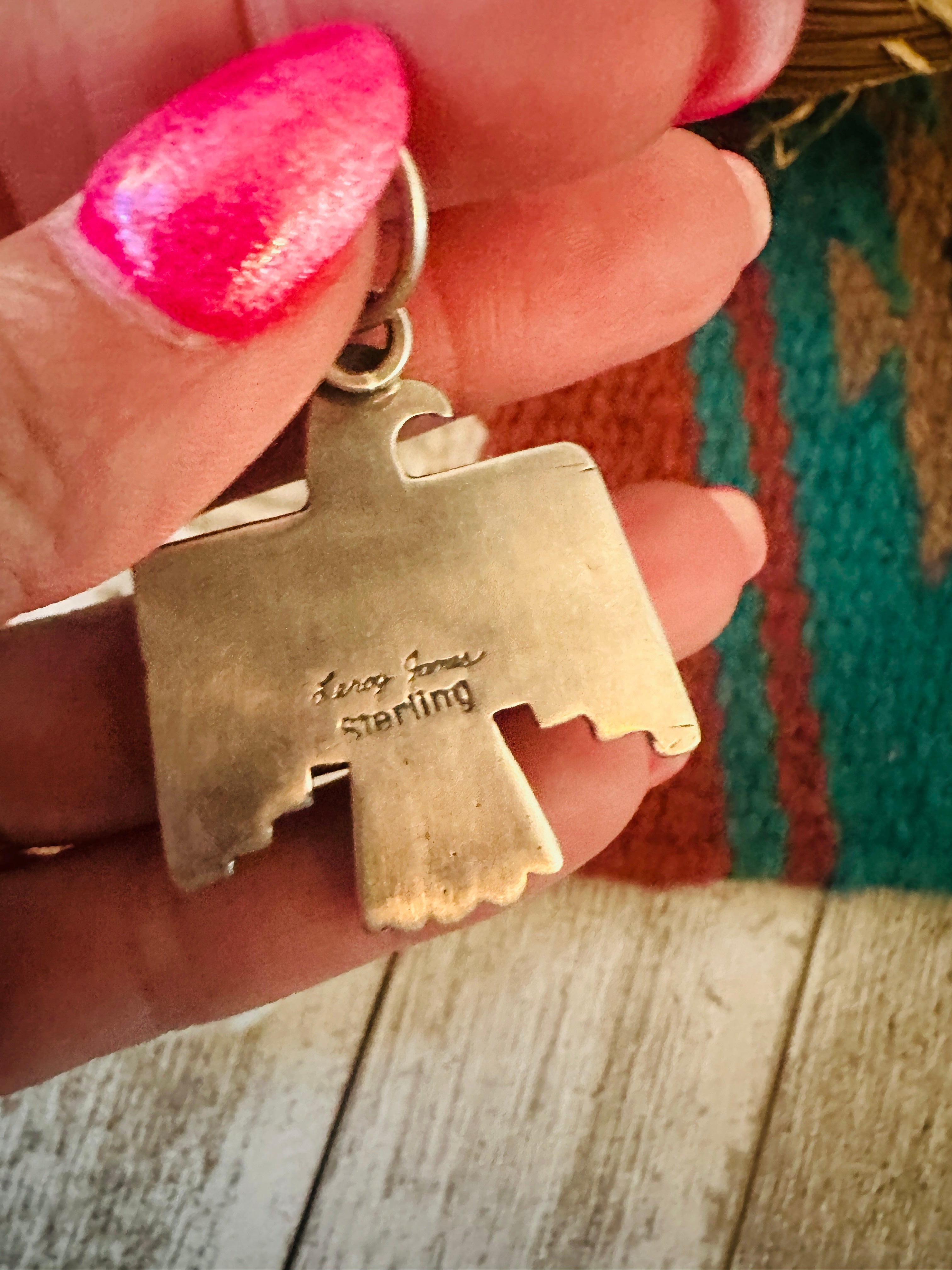 Handcrafted Sterling Silver & Lapis Thunderbird Pendant