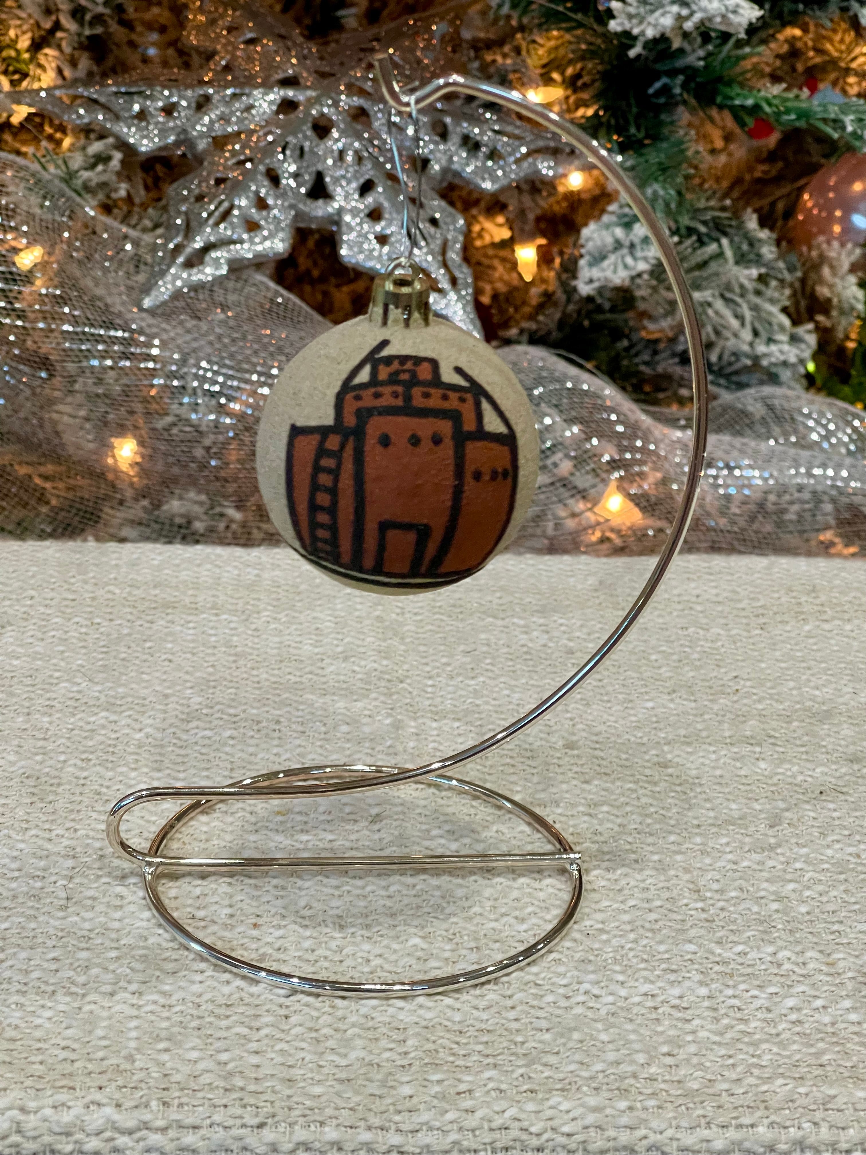 Handcrafted Ceramic Sand Painted Ornament